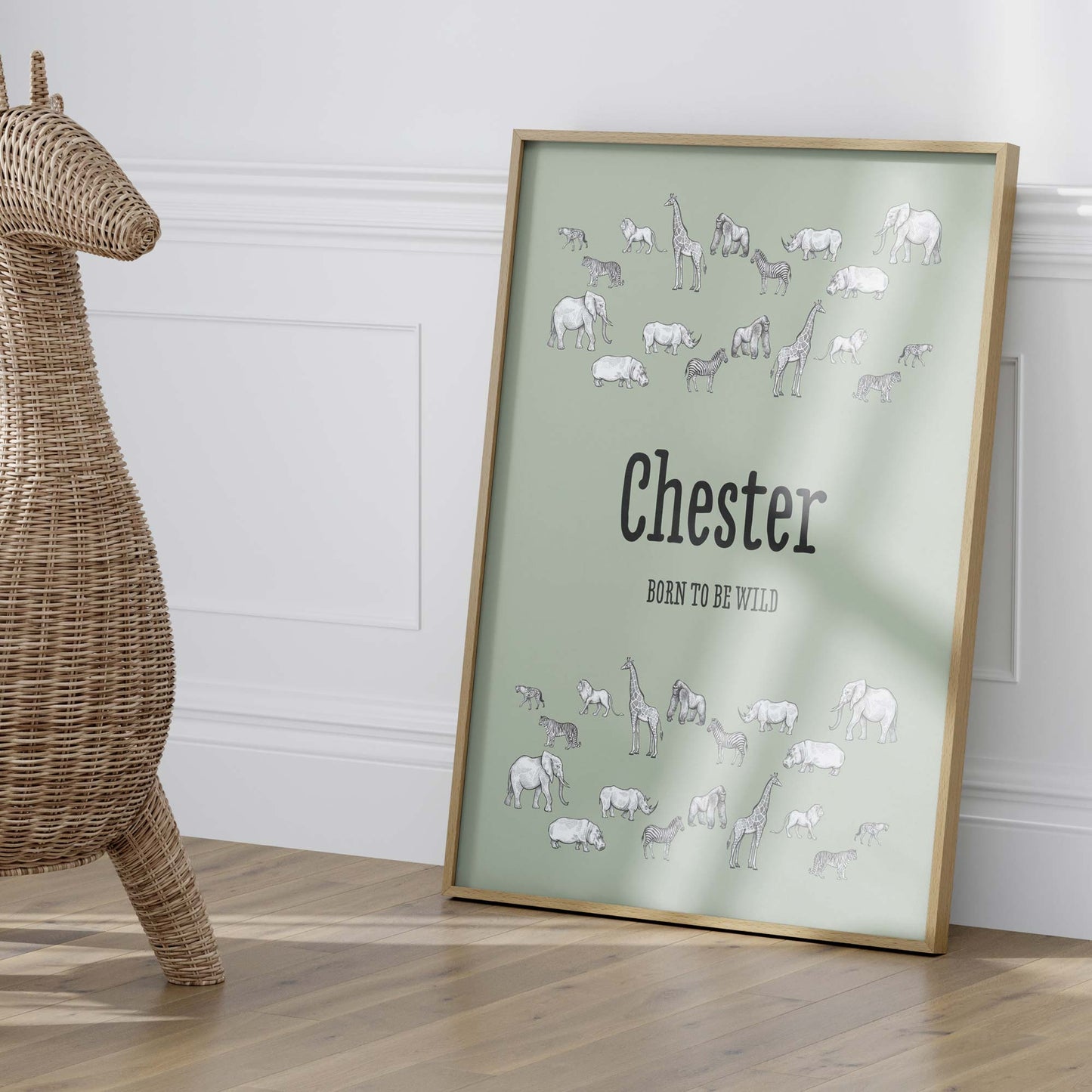 AFRICAN ANIMALS PERSONALISED ART PRINT