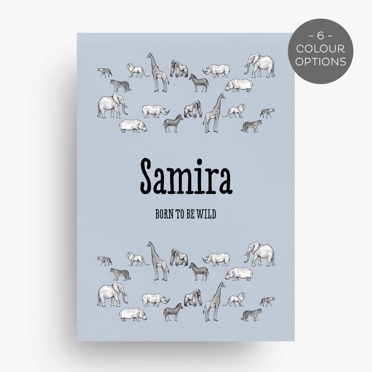 AFRICAN ANIMALS PERSONALISED ART PRINT