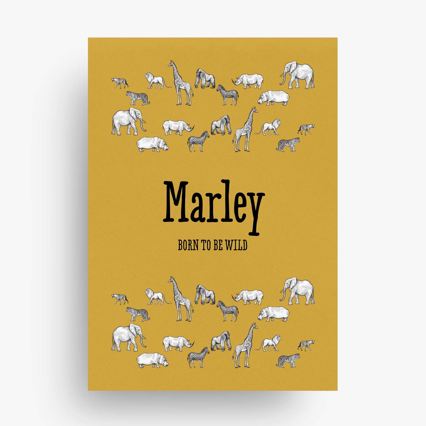 AFRICAN ANIMALS PERSONALISED ART PRINT