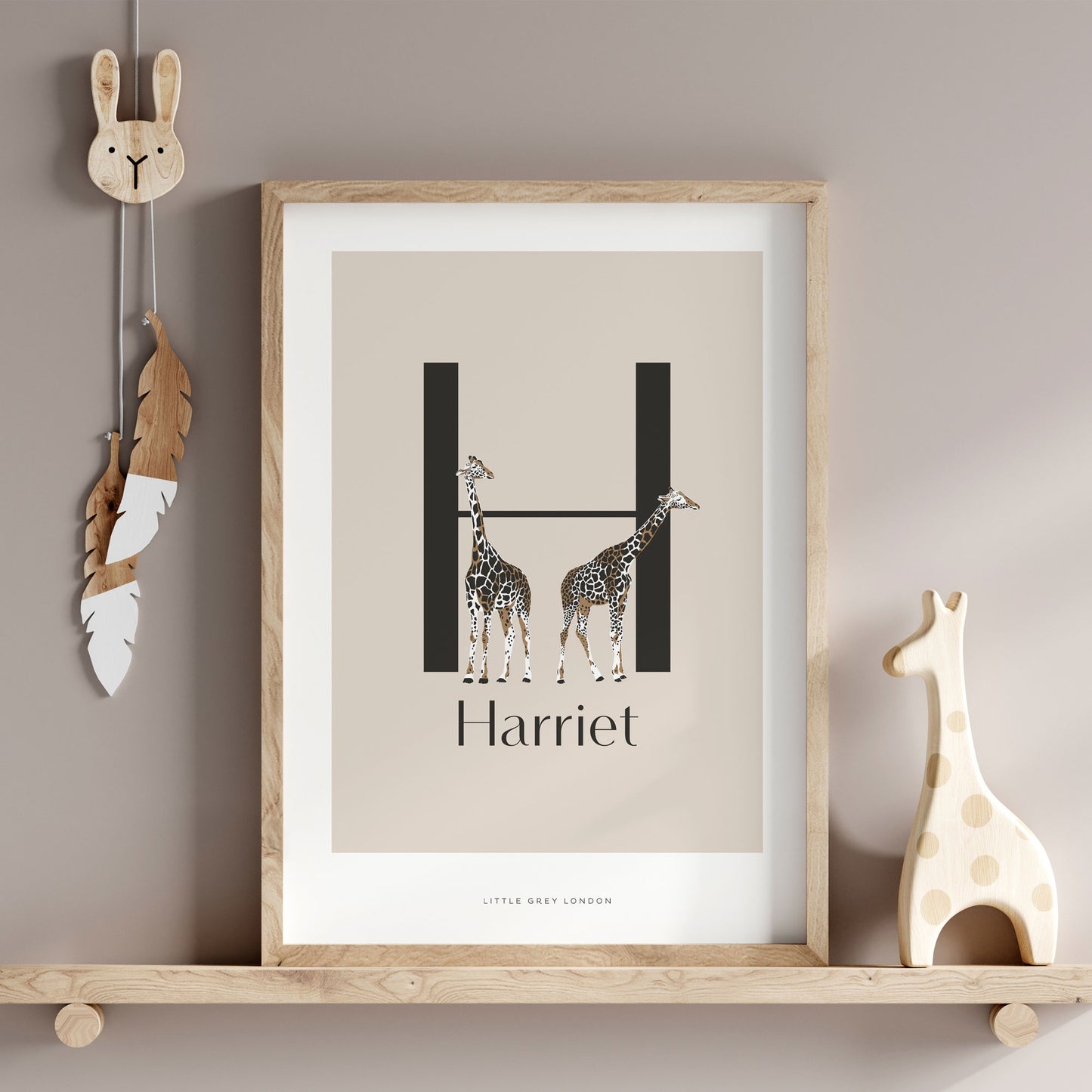 TRIBAL GIRAFFE PERSONALISED ART PRINT