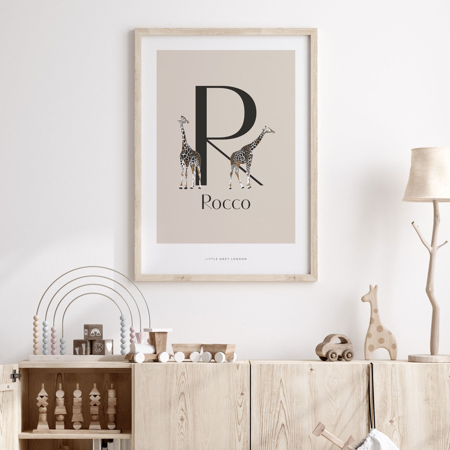 TRIBAL GIRAFFE PERSONALISED ART PRINT