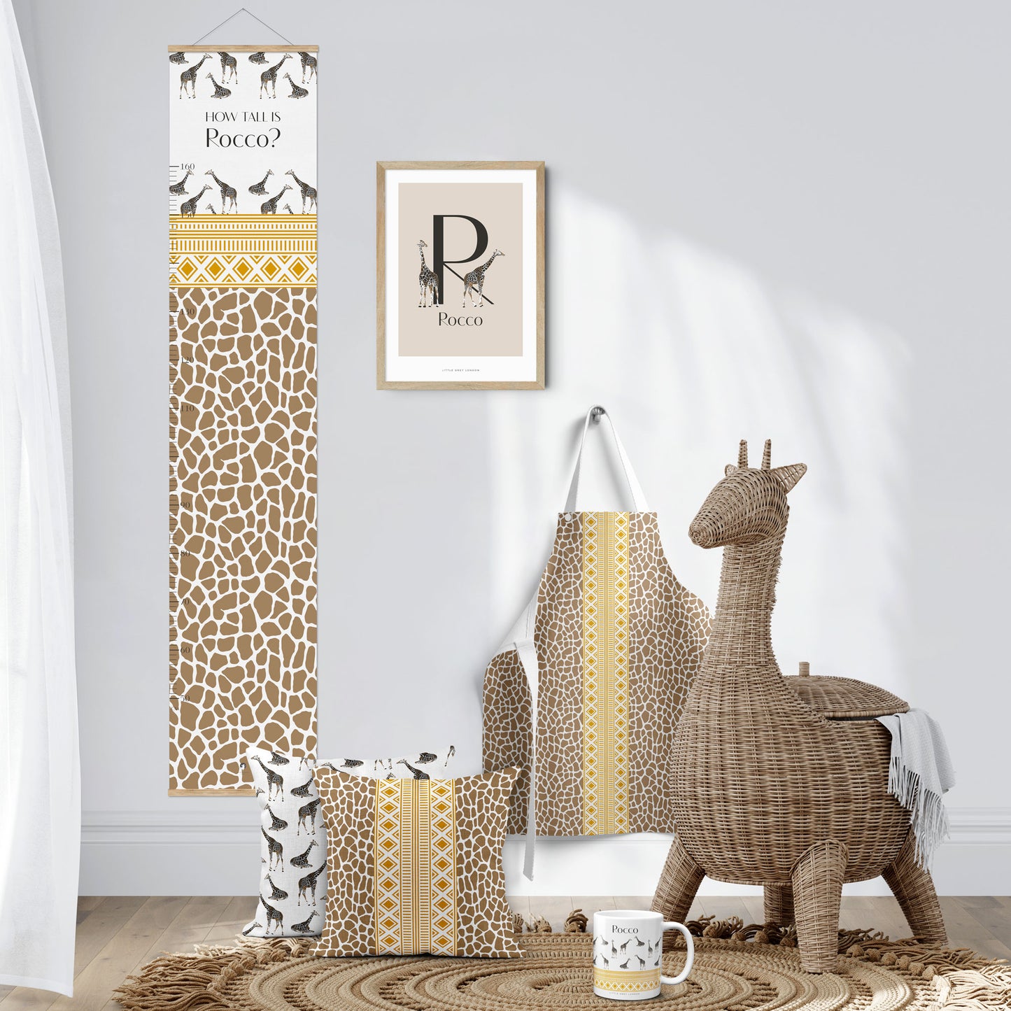 TRIBAL GIRAFFE PERSONALISED ART PRINT