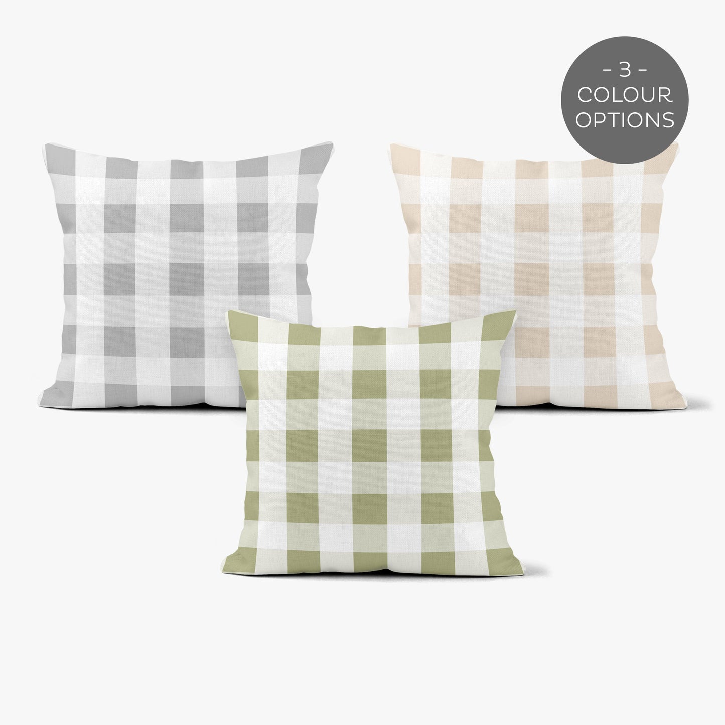 BABY SAFARI LARGE CHECK GINGHAM SCATTER CUSHION