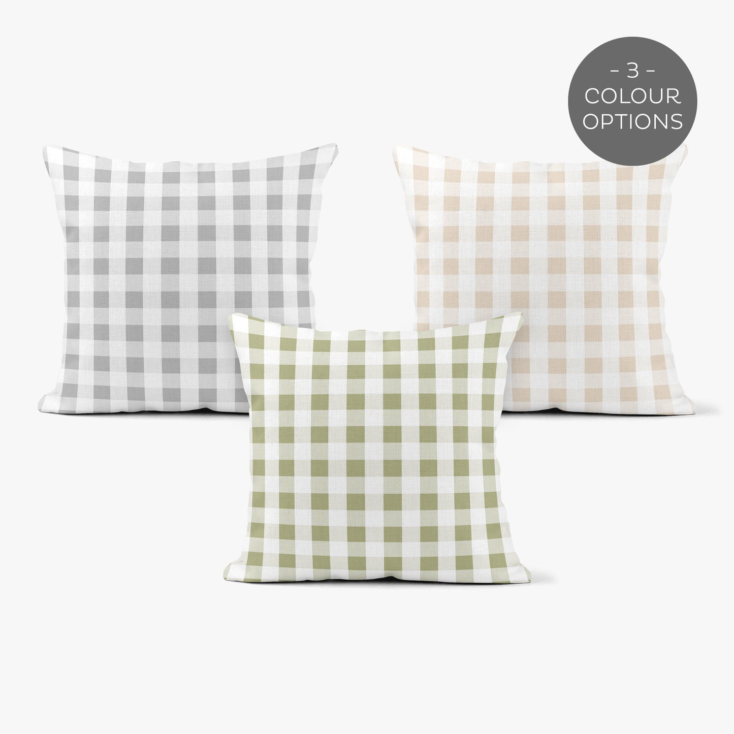 BABY SAFARI MEDIUM CHECK GINGHAM SCATTER CUSHION