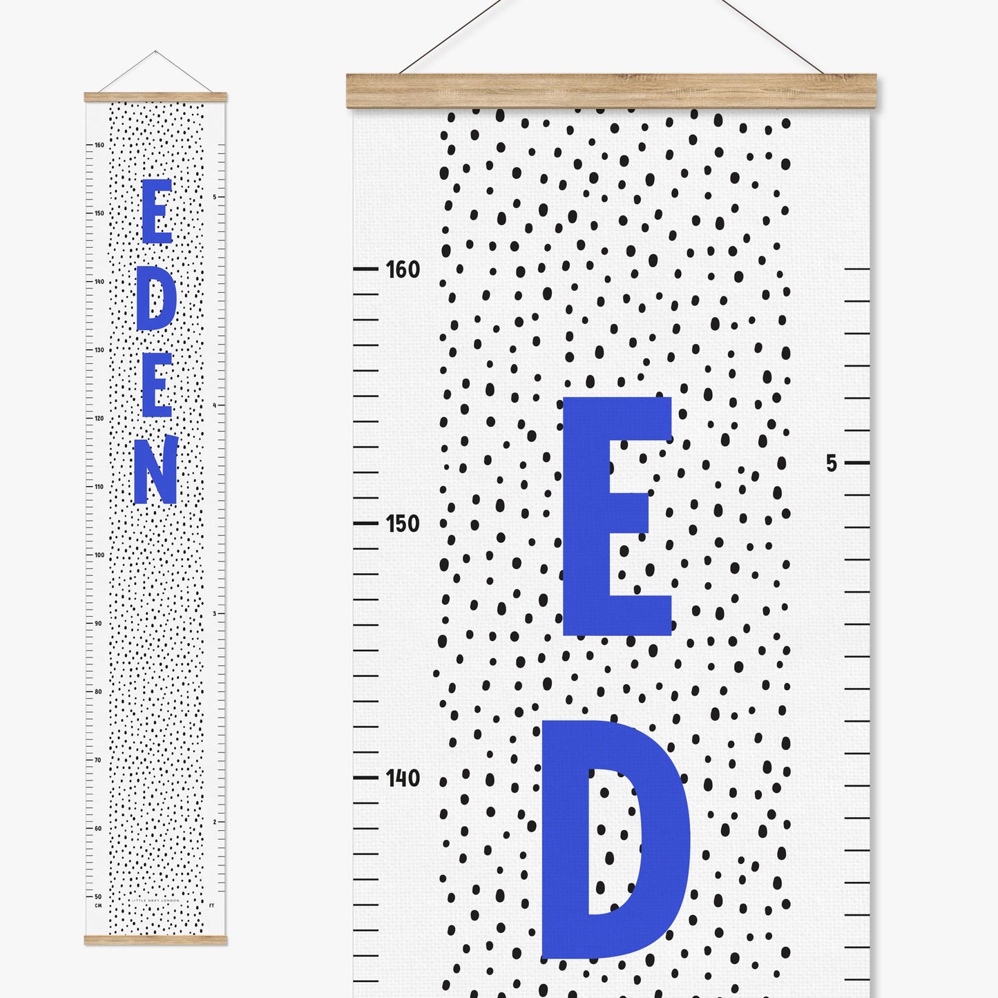 SPOTTY DOTS PERSONALISED HEIGHT CHART