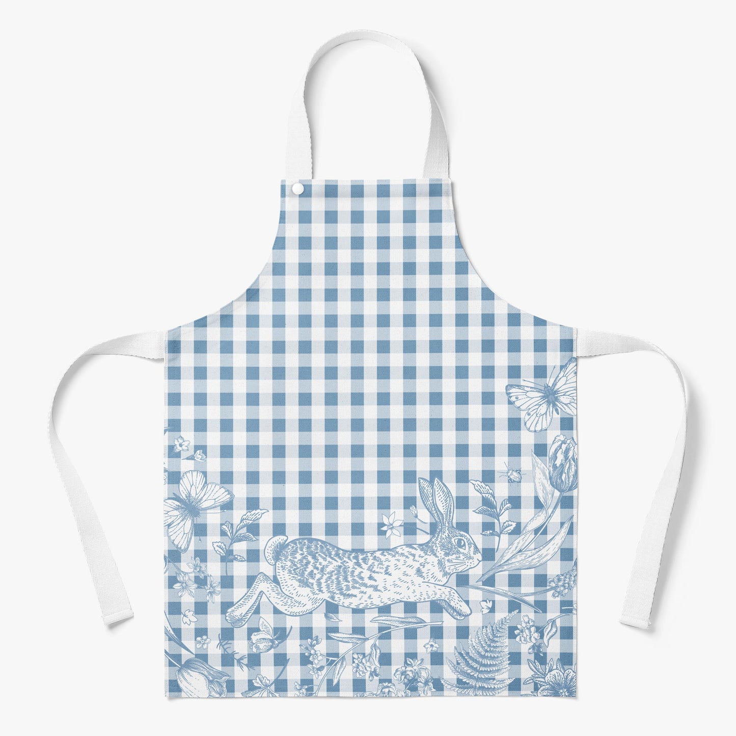 BUNNIES & BUTTERFLIES GINGHAM KIDS' APRON
