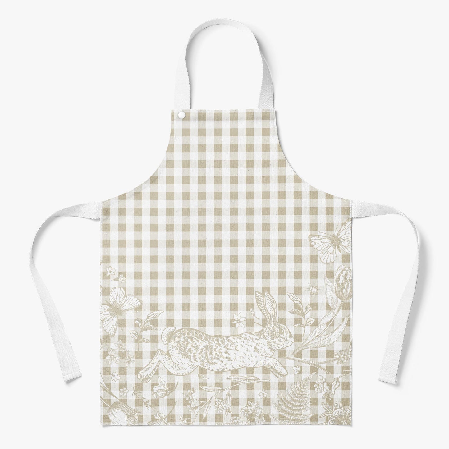 BUNNIES & BUTTERFLIES GINGHAM KIDS' APRON