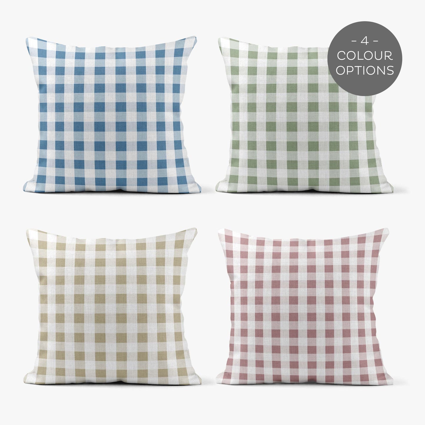 BUNNIES & BUTTERFLIES MEDIUM CHECK GINGHAM SCATTER CUSHION