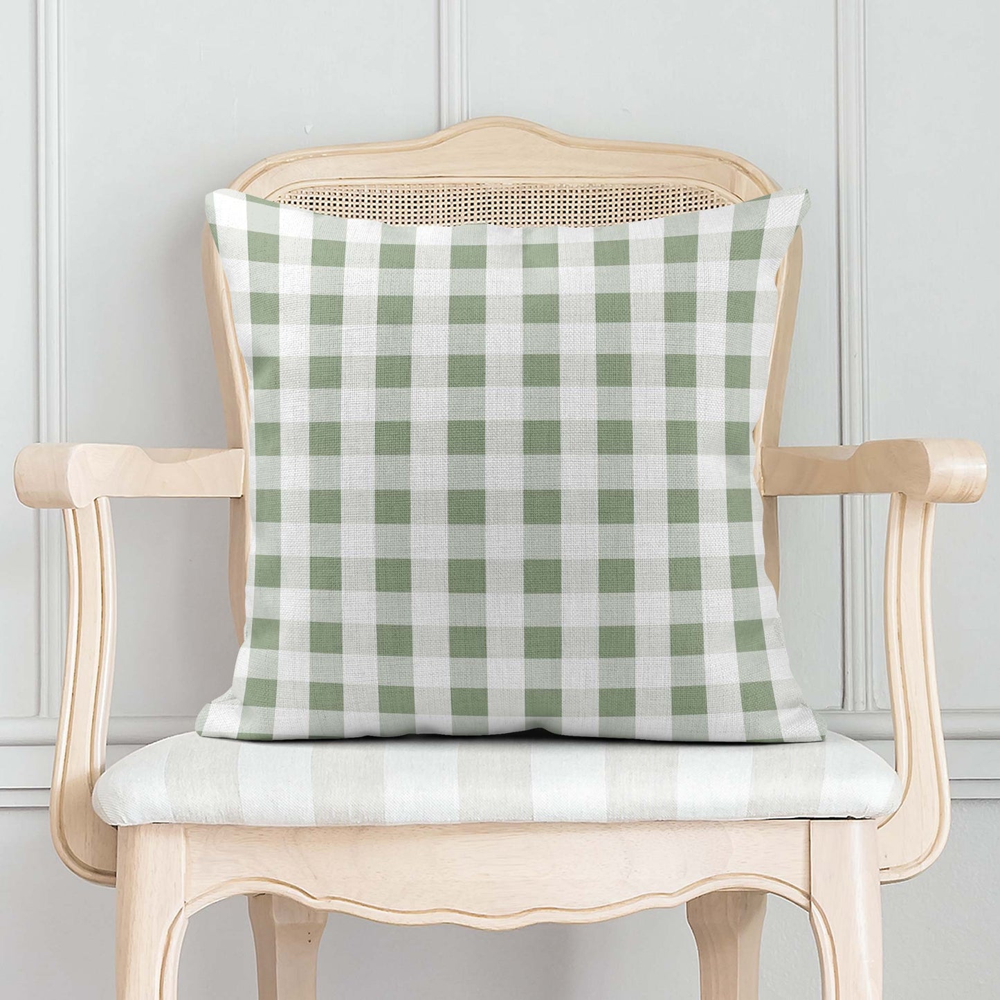 BUNNIES & BUTTERFLIES MEDIUM CHECK GINGHAM SCATTER CUSHION