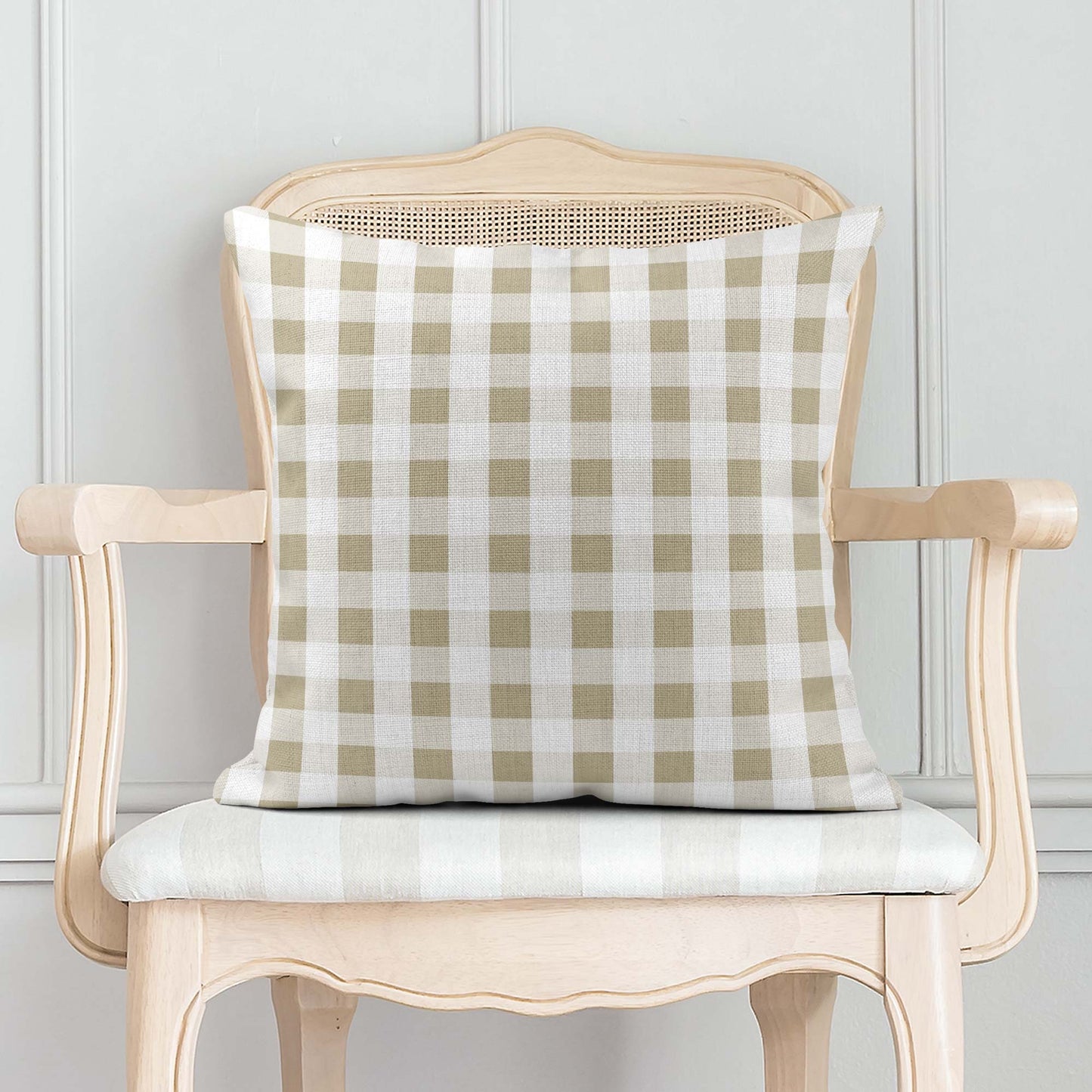 BUNNIES & BUTTERFLIES MEDIUM CHECK GINGHAM SCATTER CUSHION