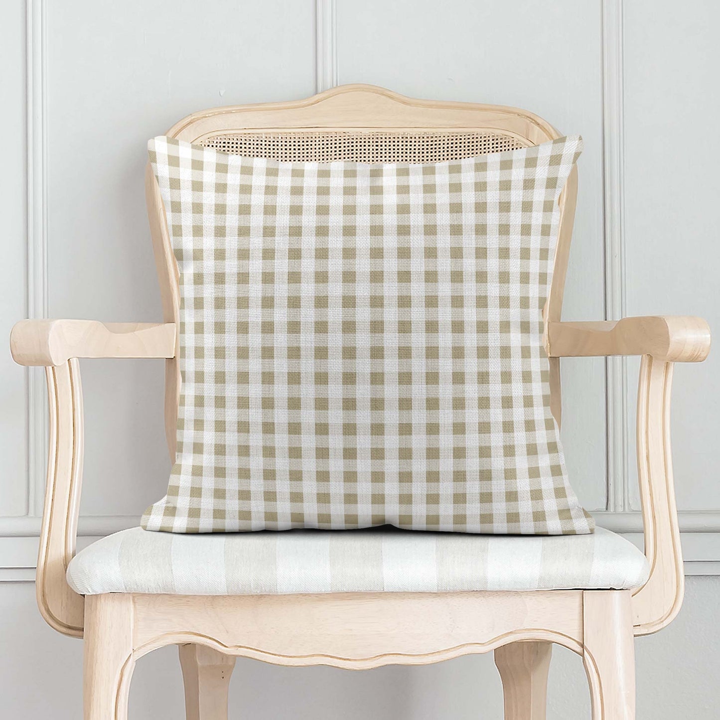 BUNNIES & BUTTERFLIES SMALL CHECK GINGHAM SCATTER CUSHION