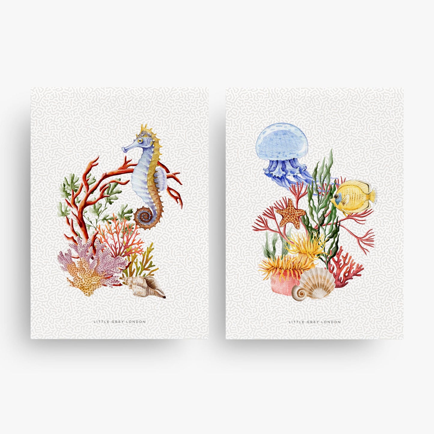 CORAL SET OF 2 ART PRINTS