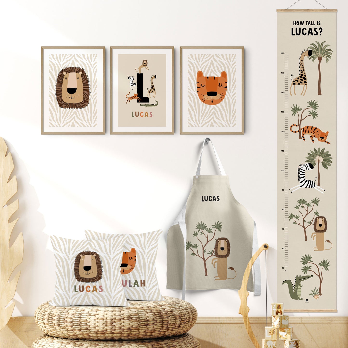 CUTE SAFARI PERSONALISED KIDS' APRON