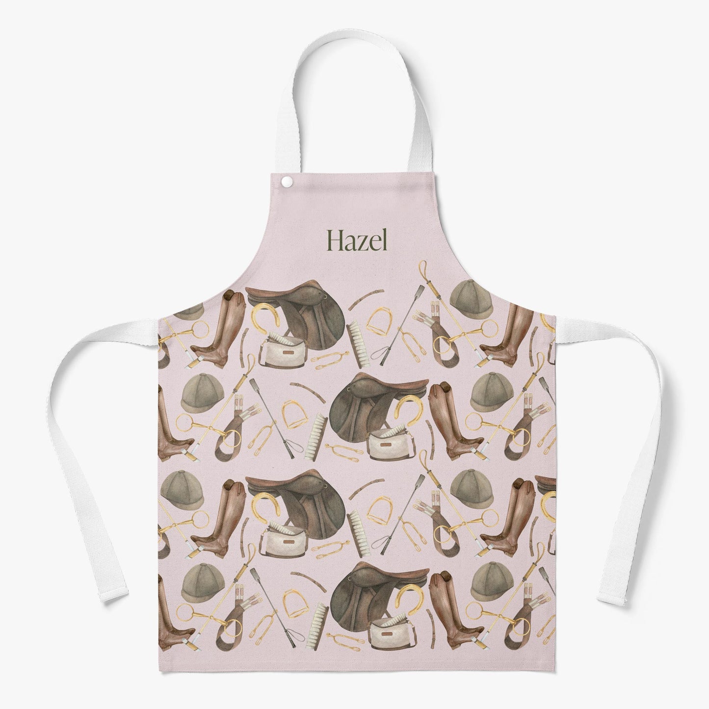 EQUESTRIAN PERSONALISED KIDS' APRON - WHITE