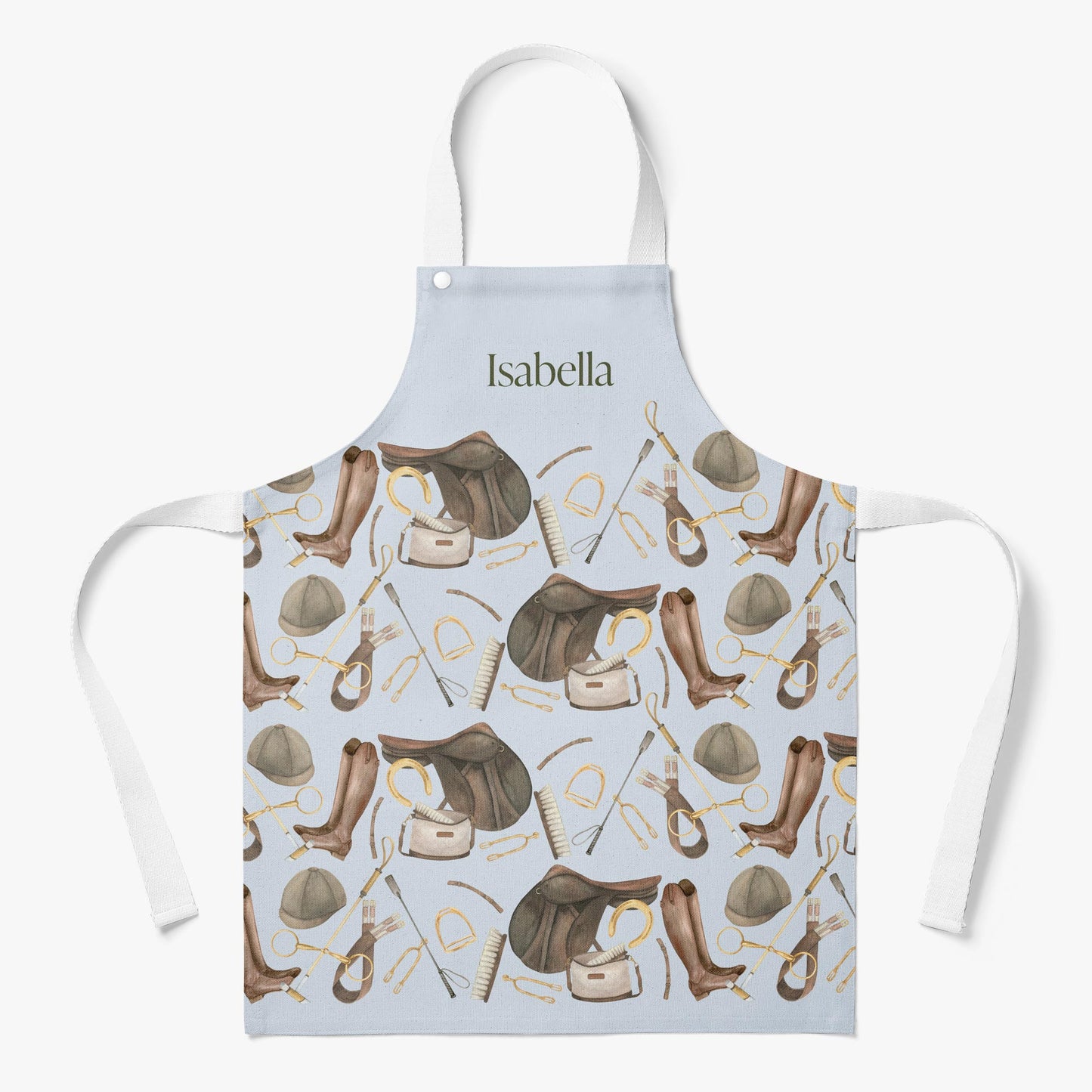 EQUESTRIAN PERSONALISED KIDS' APRON - WHITE