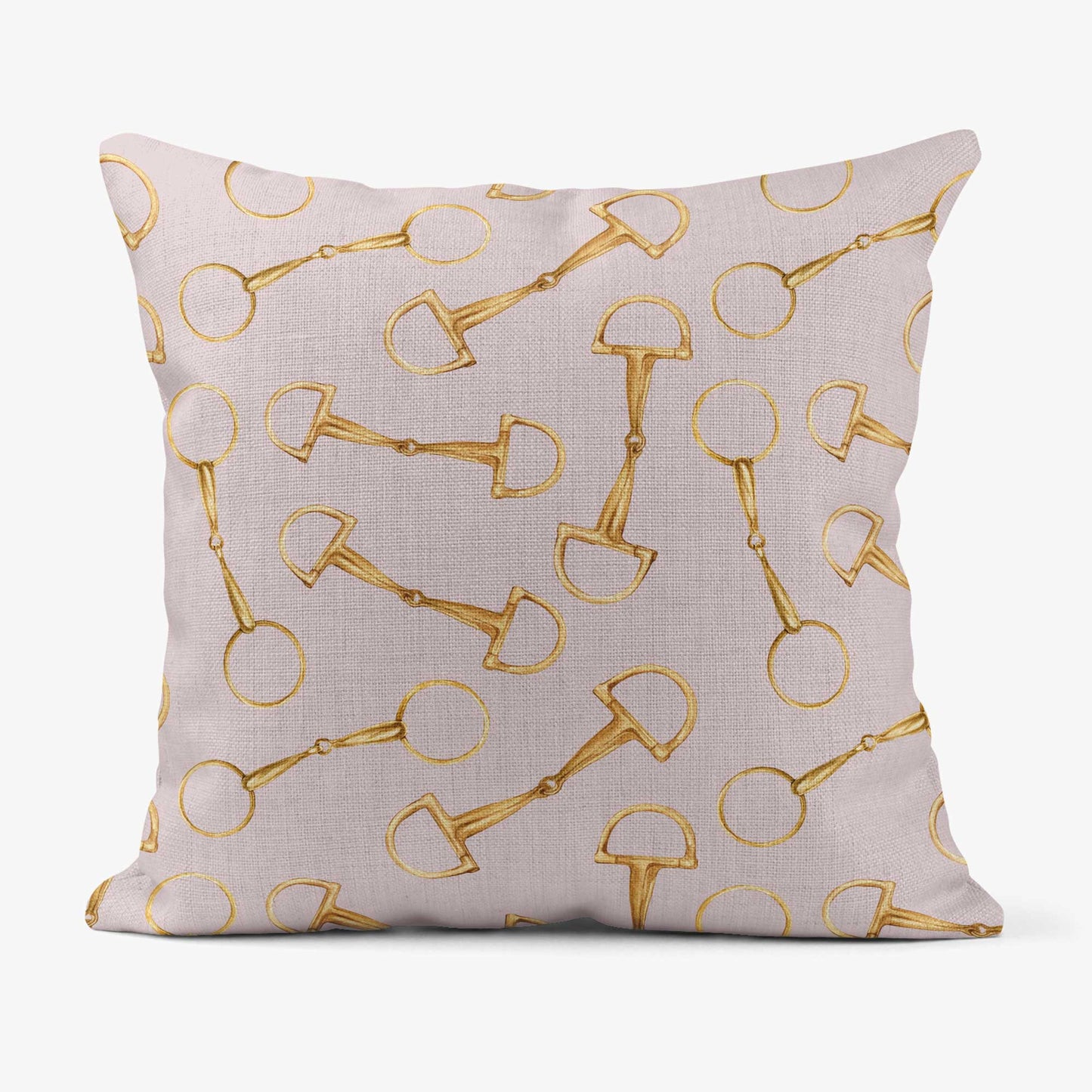 EQUESTRIAN TACK SCATTER CUSHION - WHITE