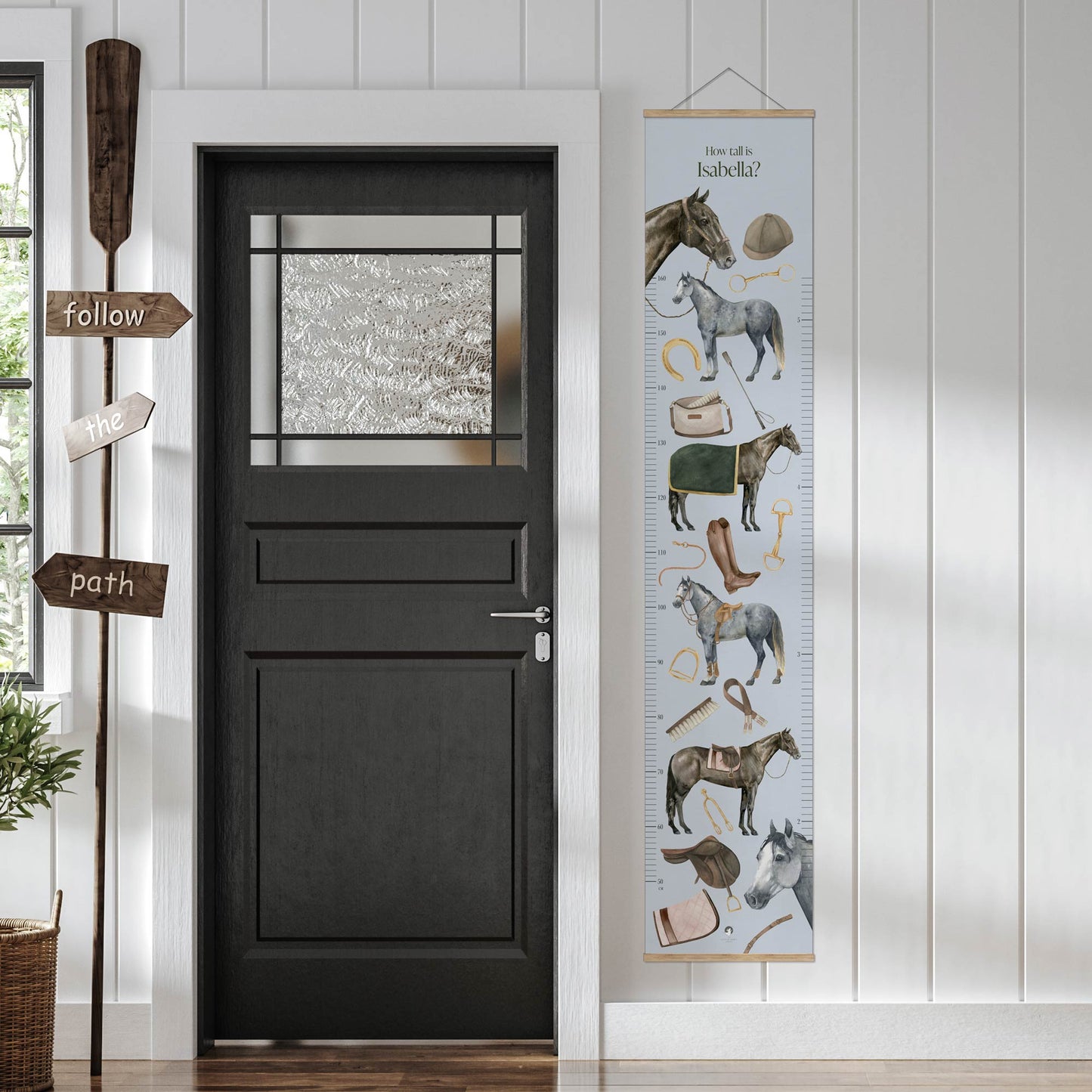 EQUESTRIAN PERSONALISED ART PRINT - SKY BLUE