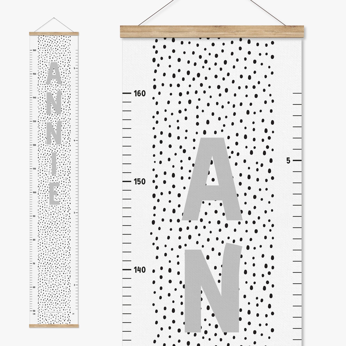 SPOTTY DOTS PERSONALISED HEIGHT CHART