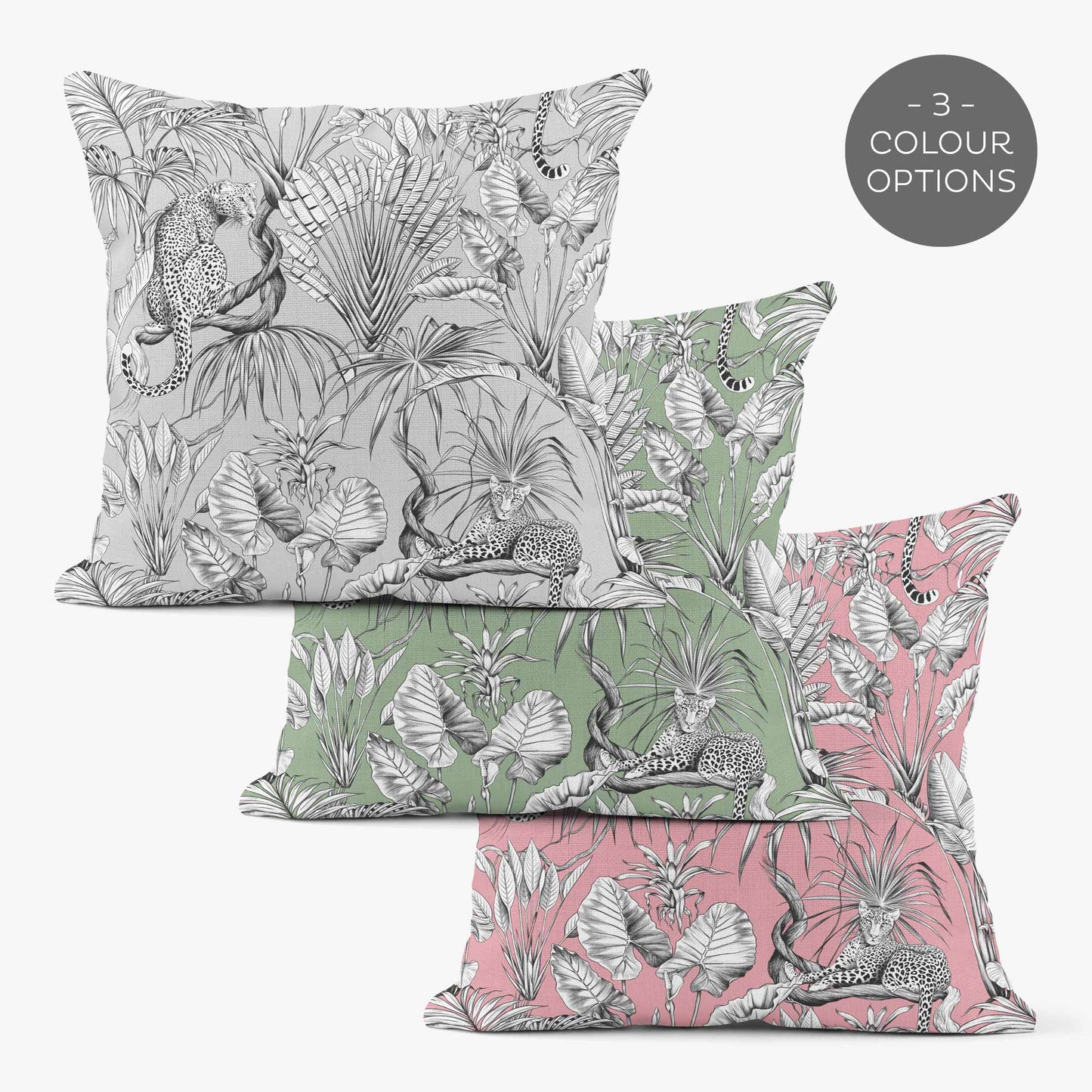 JUNGLE LEOPARD SCATTER CUSHION - BLUSH