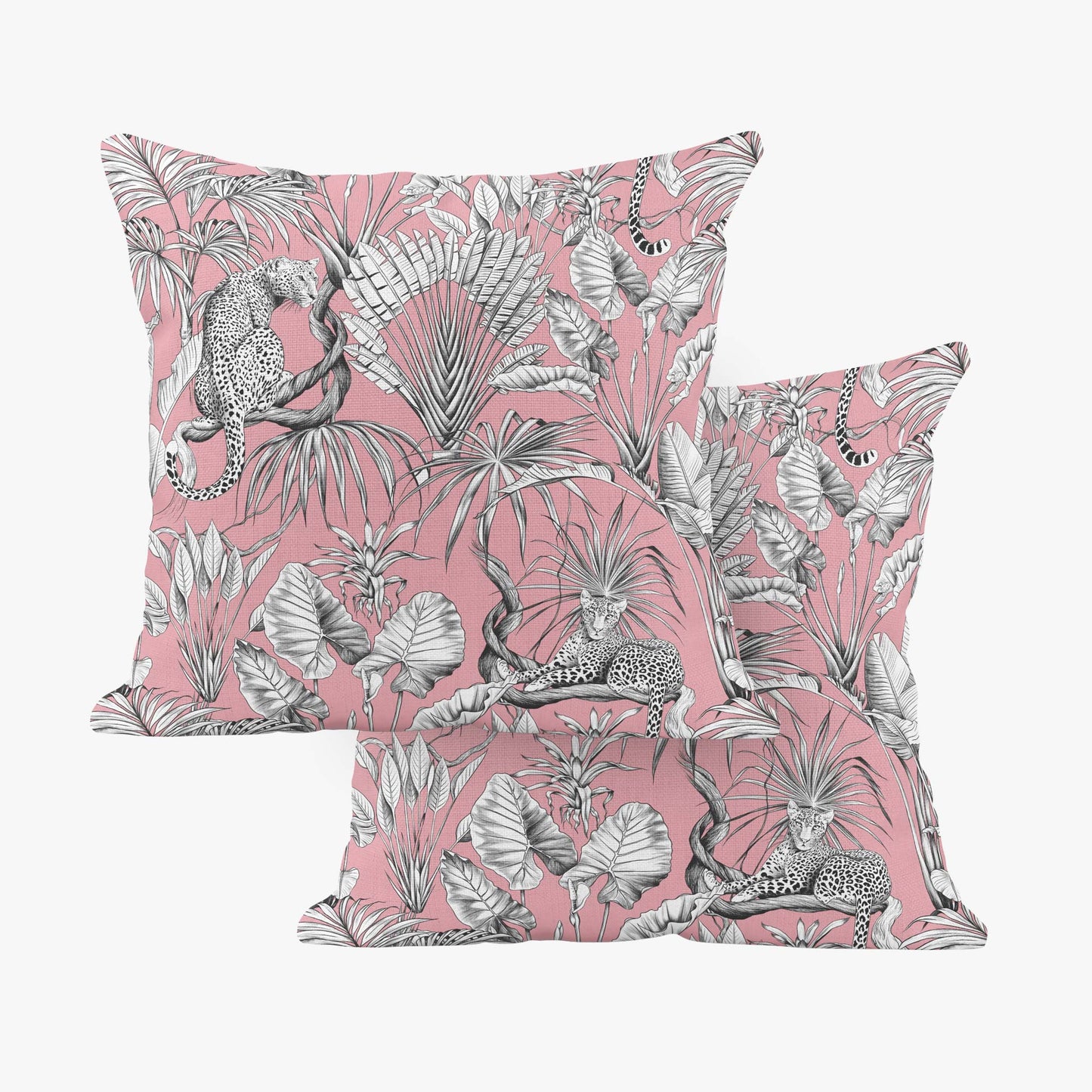 JUNGLE LEOPARD SCATTER CUSHION - BLUSH