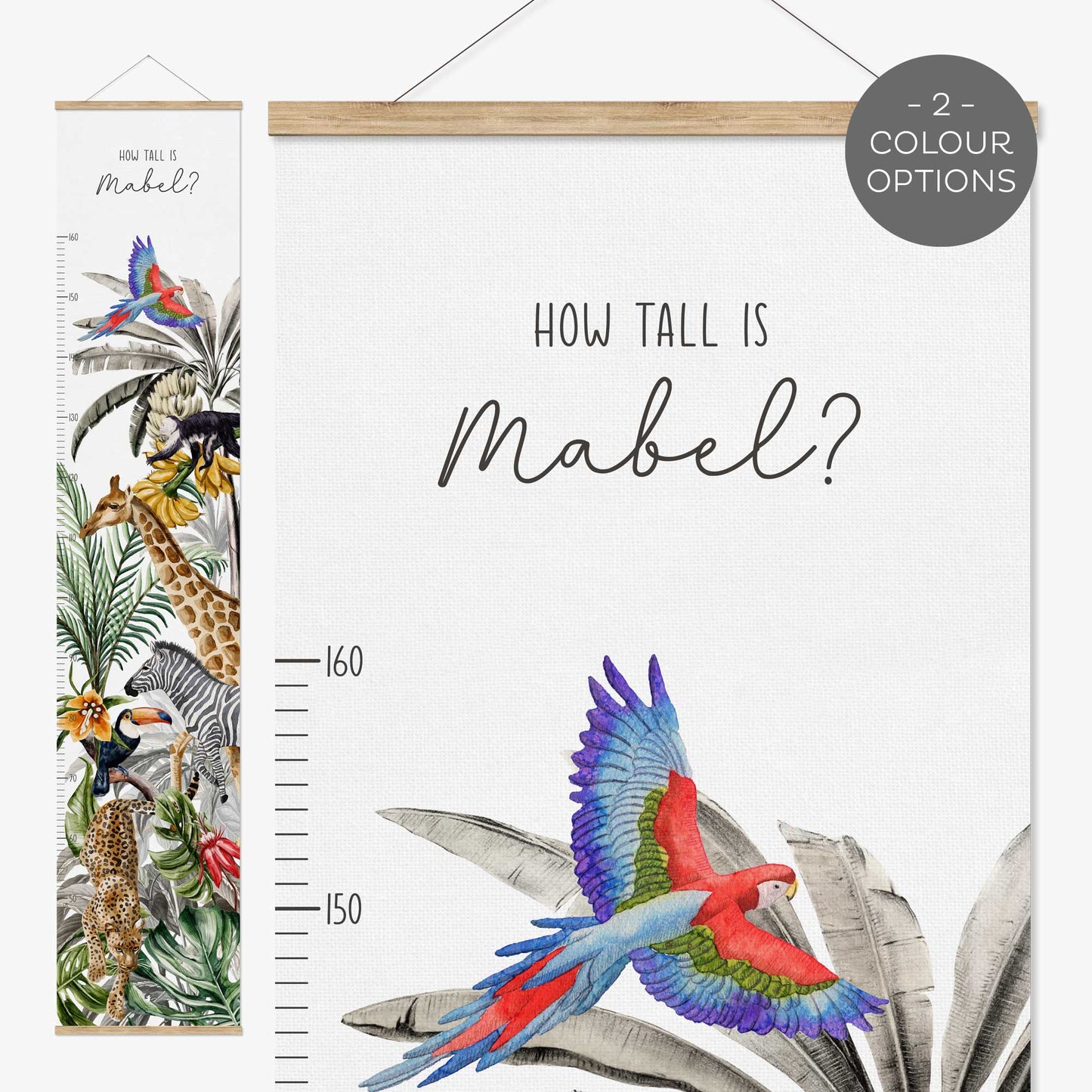 JUNGLE SAFARI PERSONALISED HEIGHT CHART