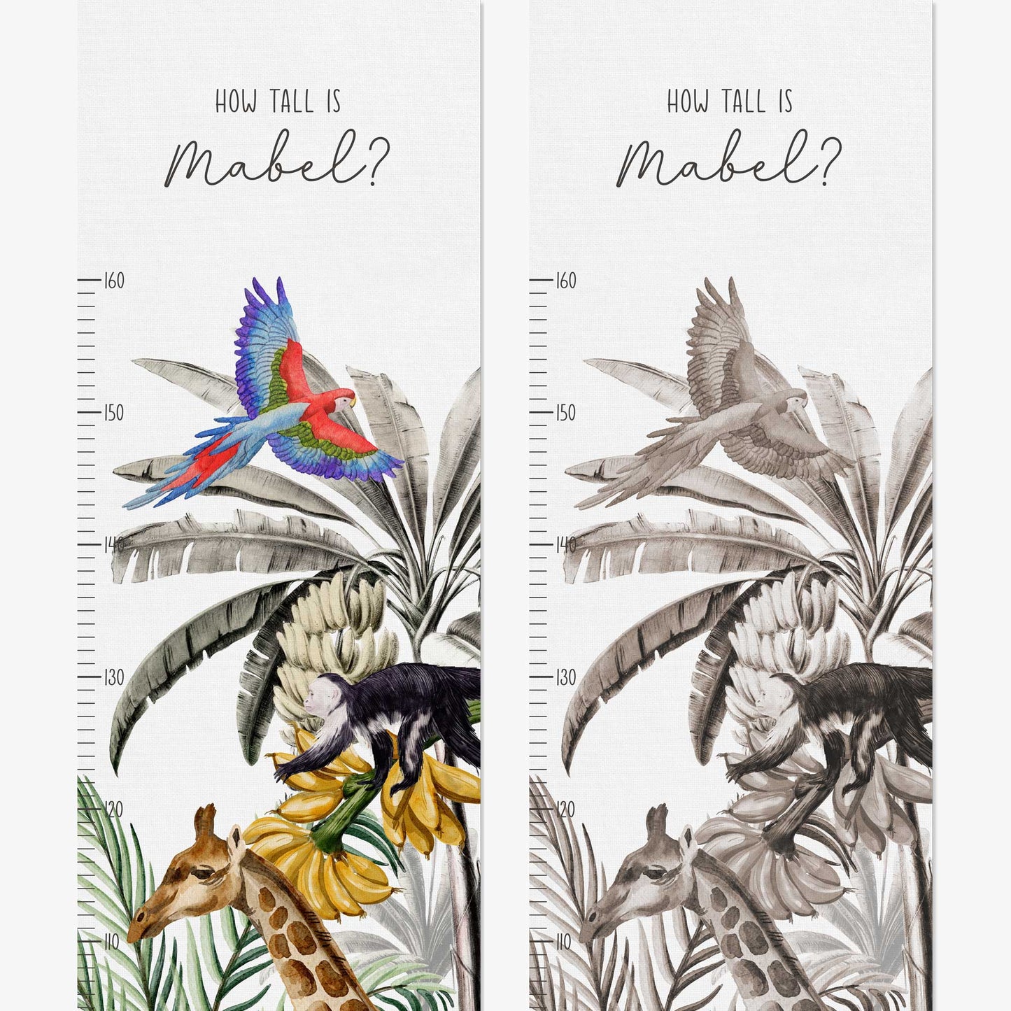 JUNGLE SAFARI PERSONALISED HEIGHT CHART