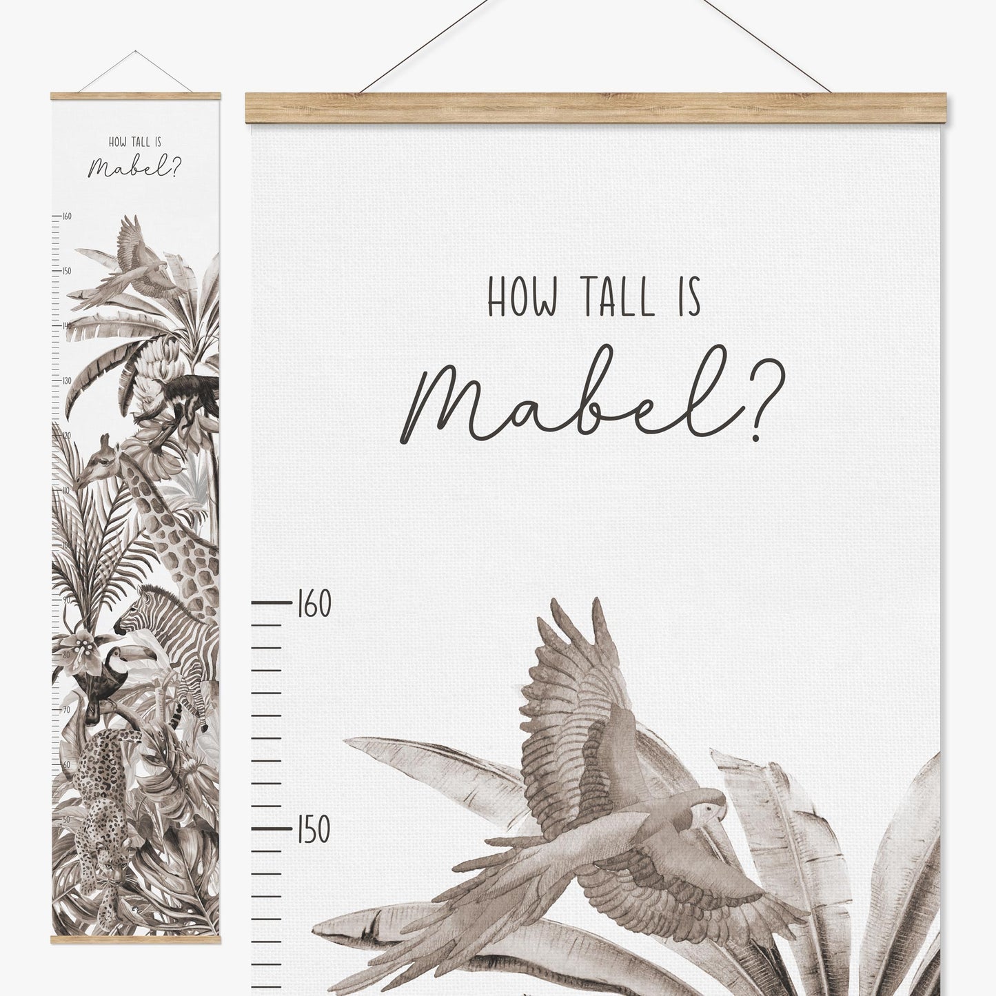 JUNGLE SAFARI PERSONALISED HEIGHT CHART