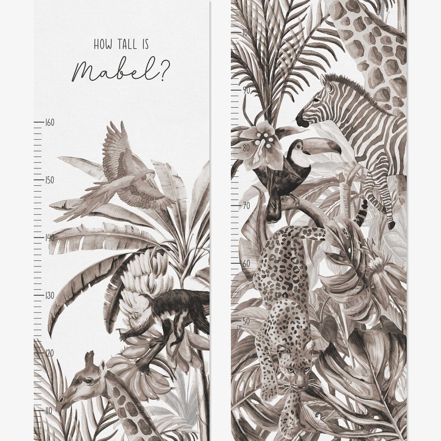 JUNGLE SAFARI PERSONALISED HEIGHT CHART