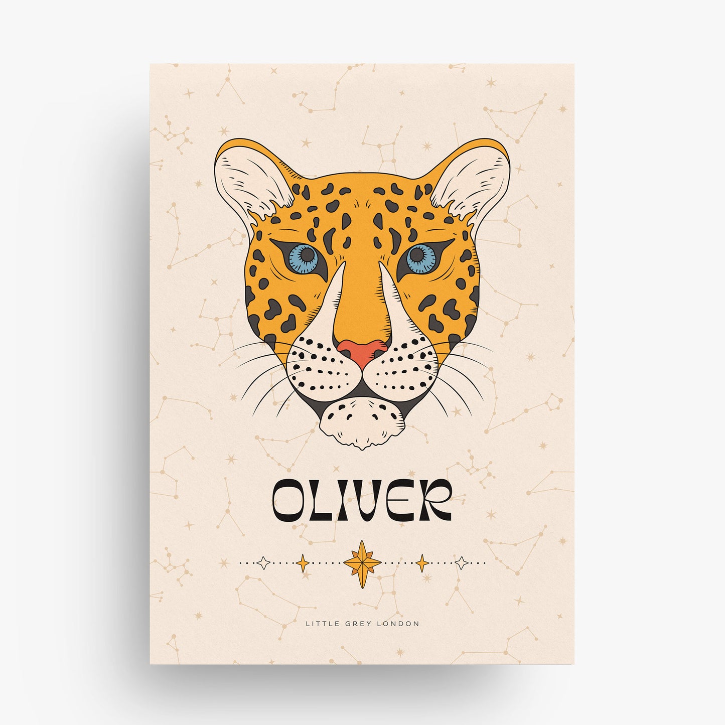 MYSTICAL LEOPARD PERSONALISED ART PRINT