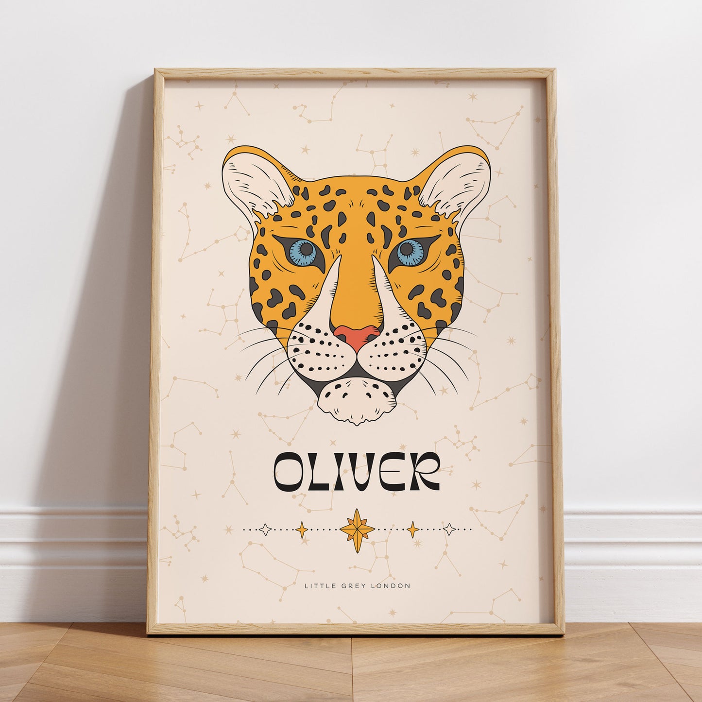 MYSTICAL LEOPARD PERSONALISED ART PRINT