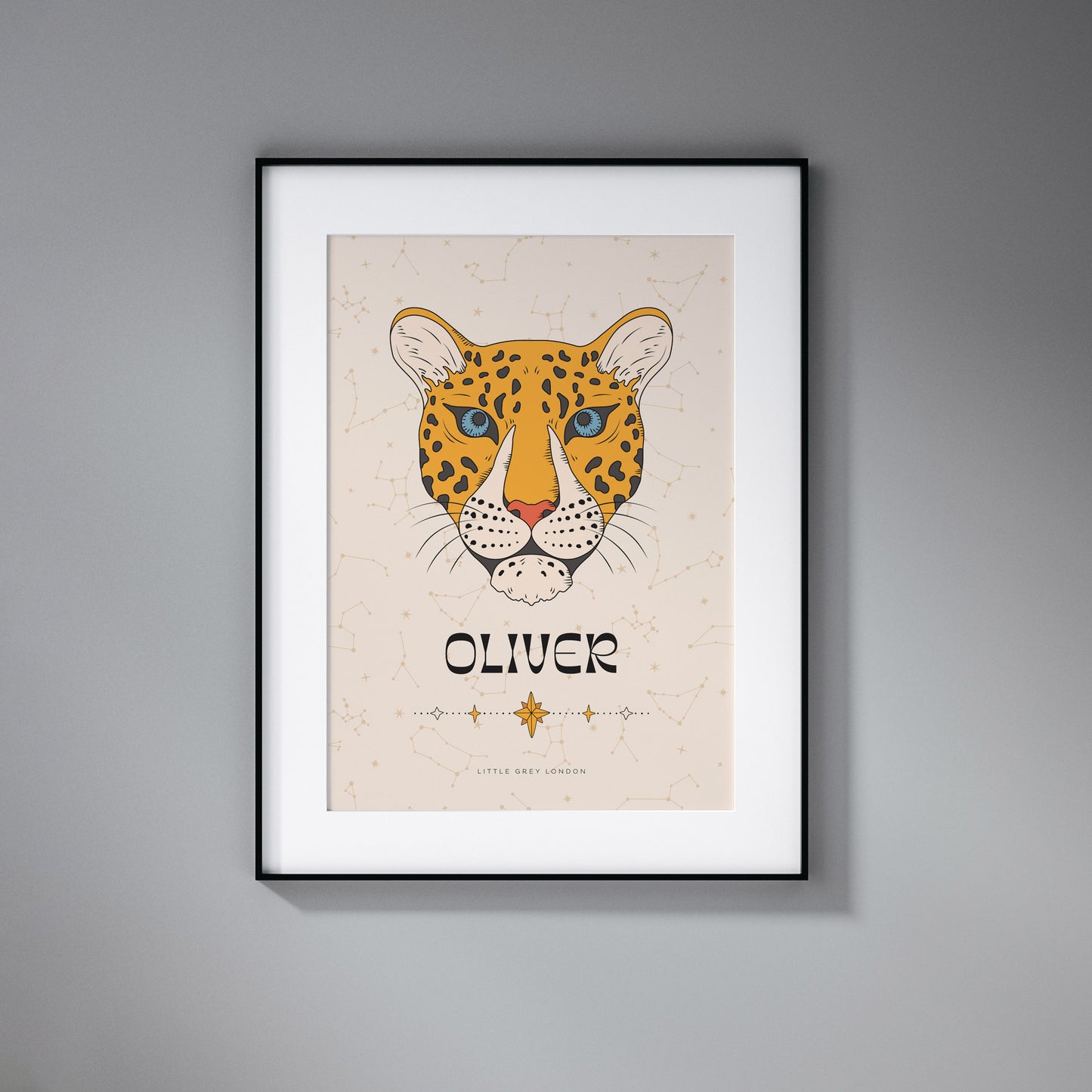 MYSTICAL LEOPARD PERSONALISED ART PRINT