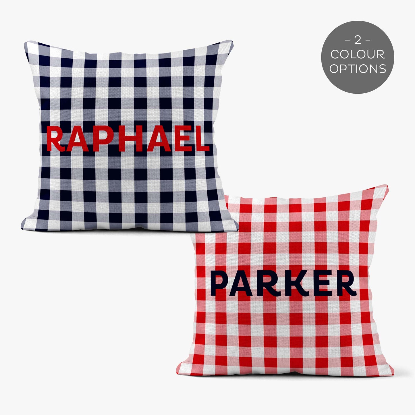 NAUTICAL GINGHAM PERSONALISED SCATTER CUSHION