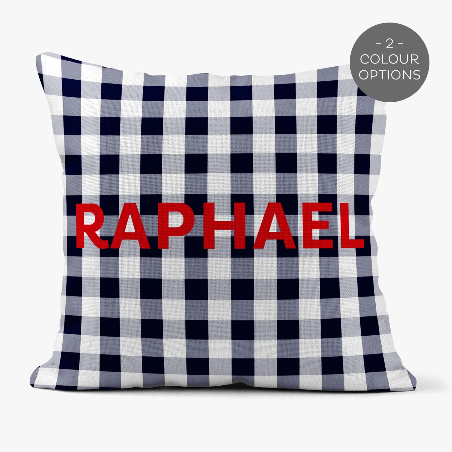 NAUTICAL GINGHAM PERSONALISED SCATTER CUSHION