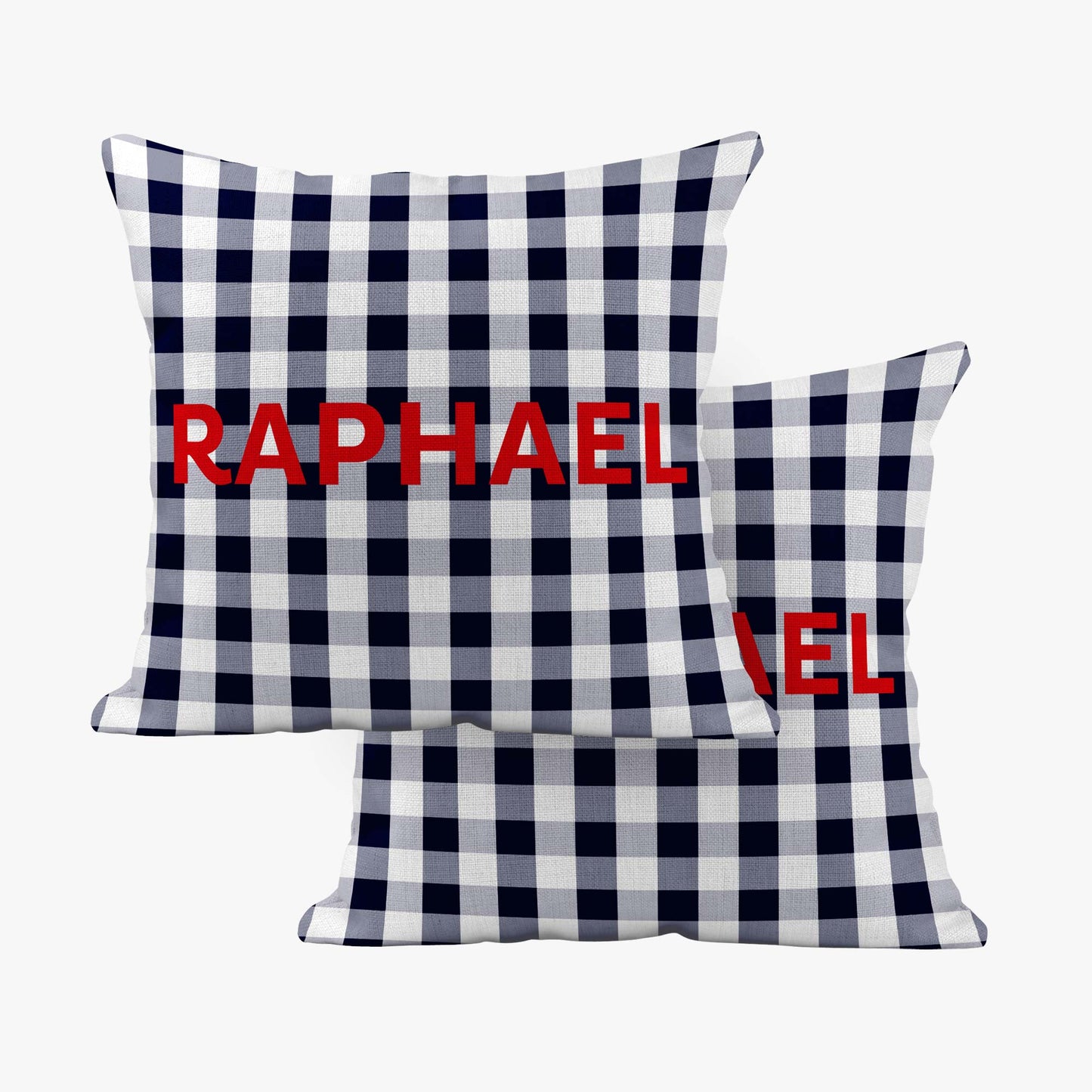 NAUTICAL GINGHAM PERSONALISED SCATTER CUSHION