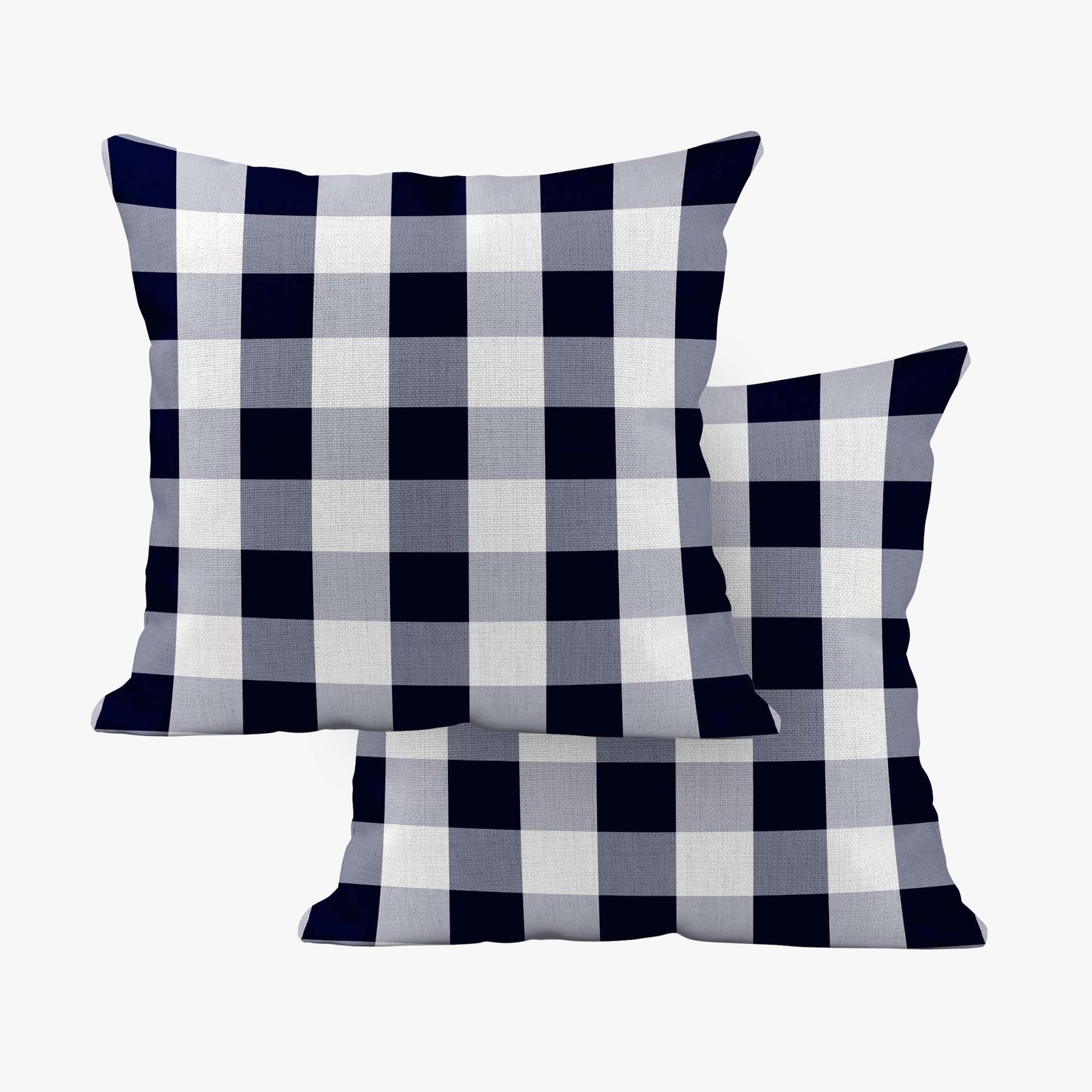 NAUTICAL LARGE CHECK GINGHAM SCATTER CUSHION