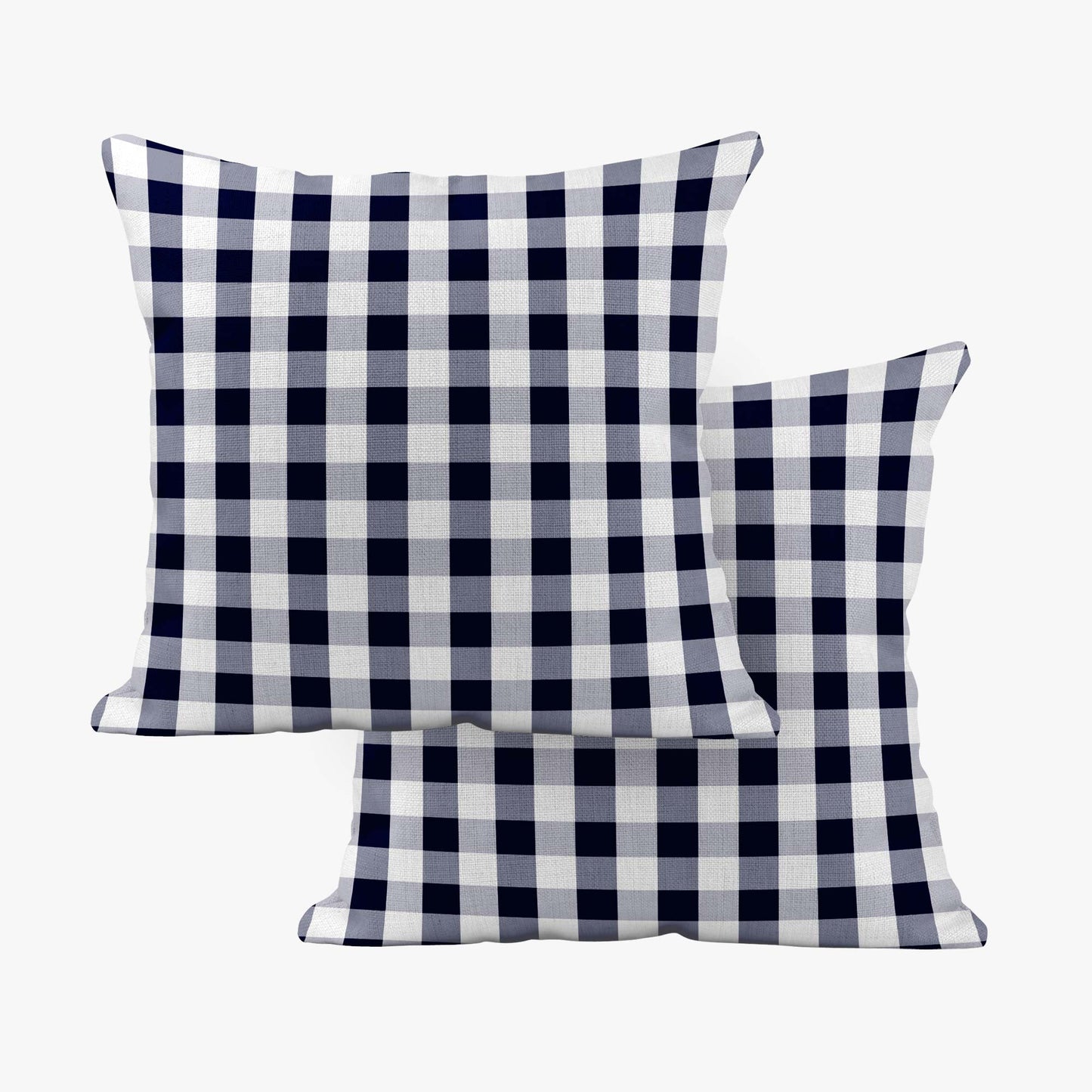 NAUTICAL MEDIUM CHECK GINGHAM SCATTER CUSHION