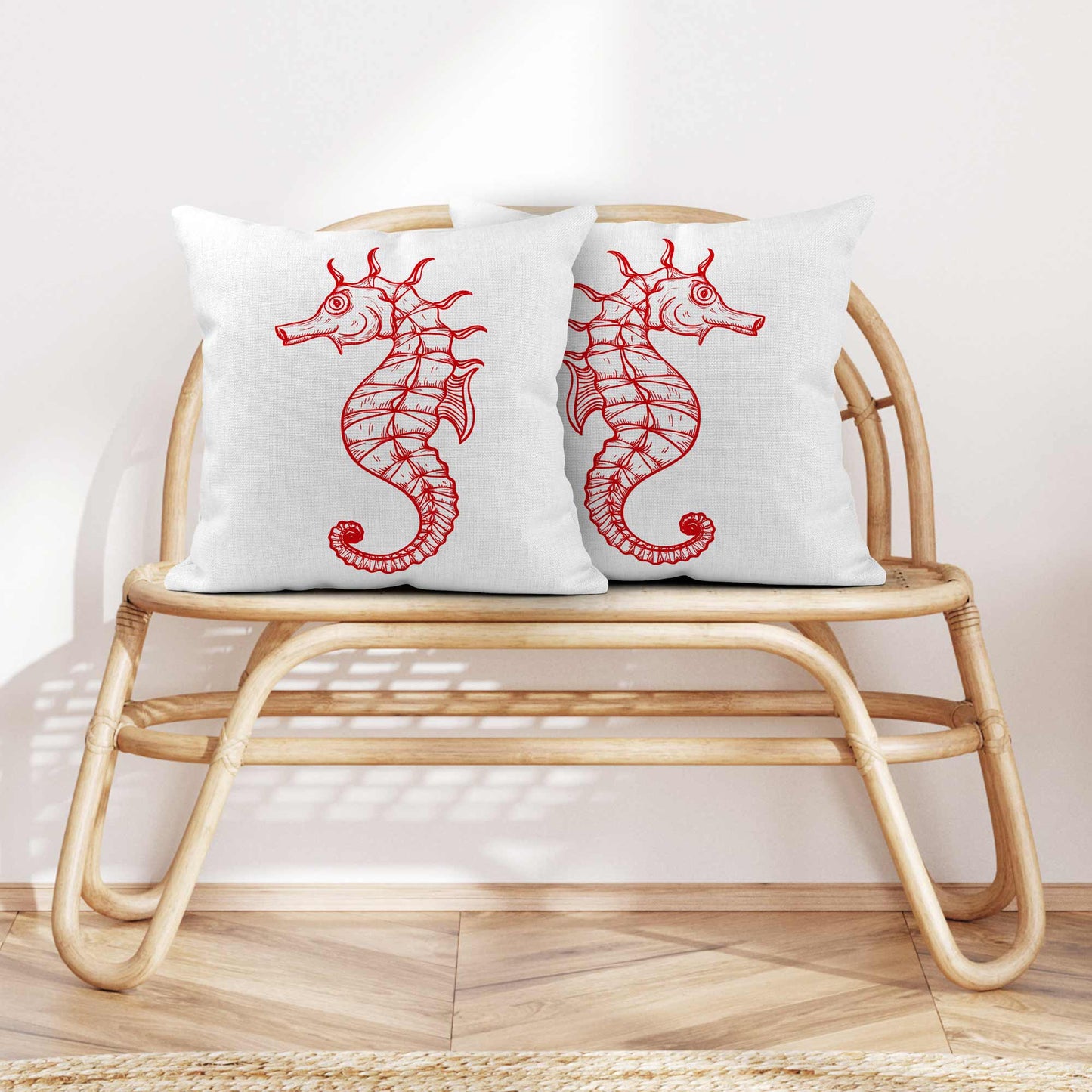 NAUTICAL SEAHORSE SCATTER CUSHION