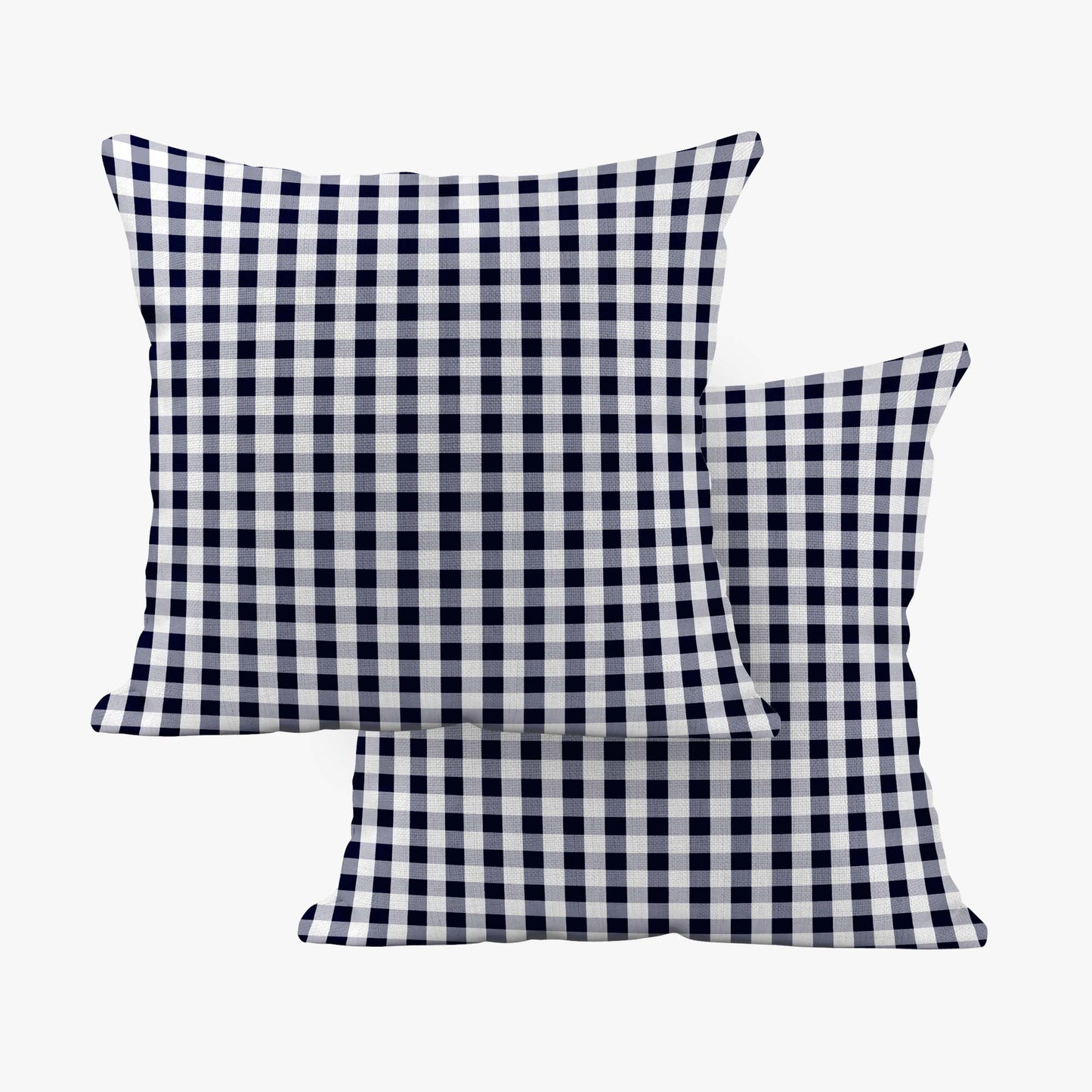 NAUTICAL SMALL CHECK GINGHAM SCATTER CUSHION