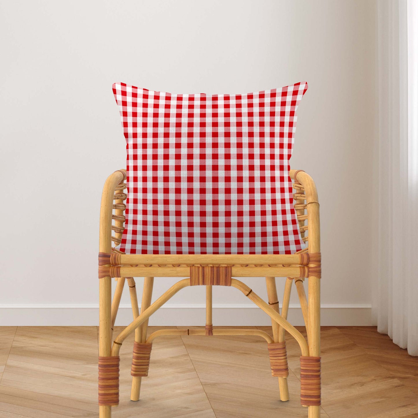 NAUTICAL SMALL CHECK GINGHAM SCATTER CUSHION