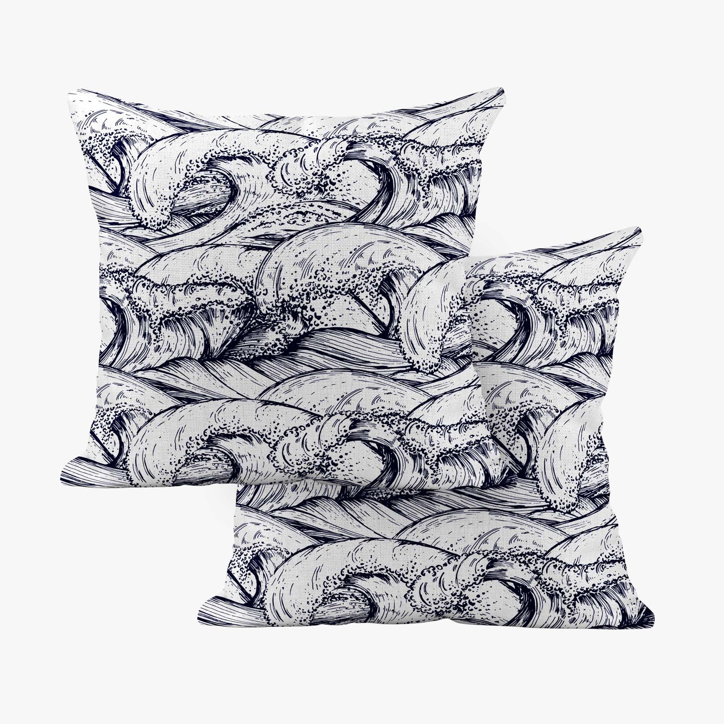NAUTICAL OCEAN WAVES SCATTER CUSHION