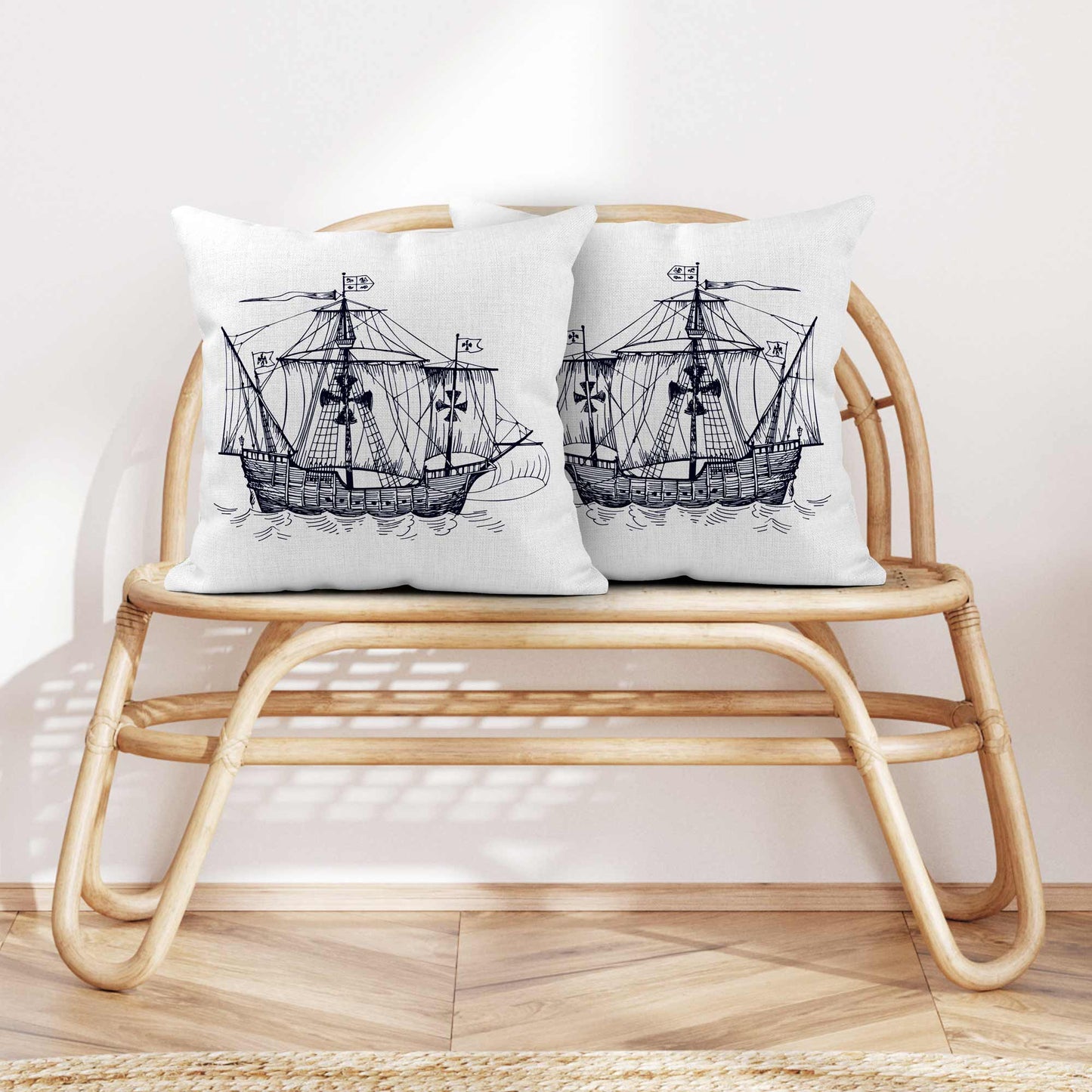 NAUTICAL SHIP 2 SCATTER CUSHION