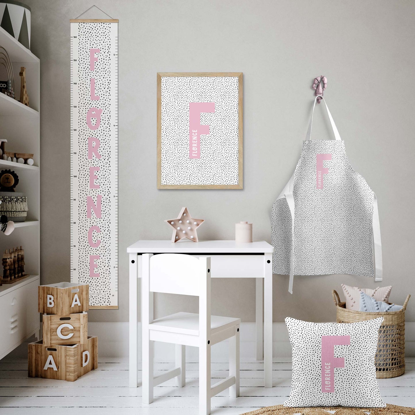 SPOTTY DOTS PERSONALISED ART PRINT