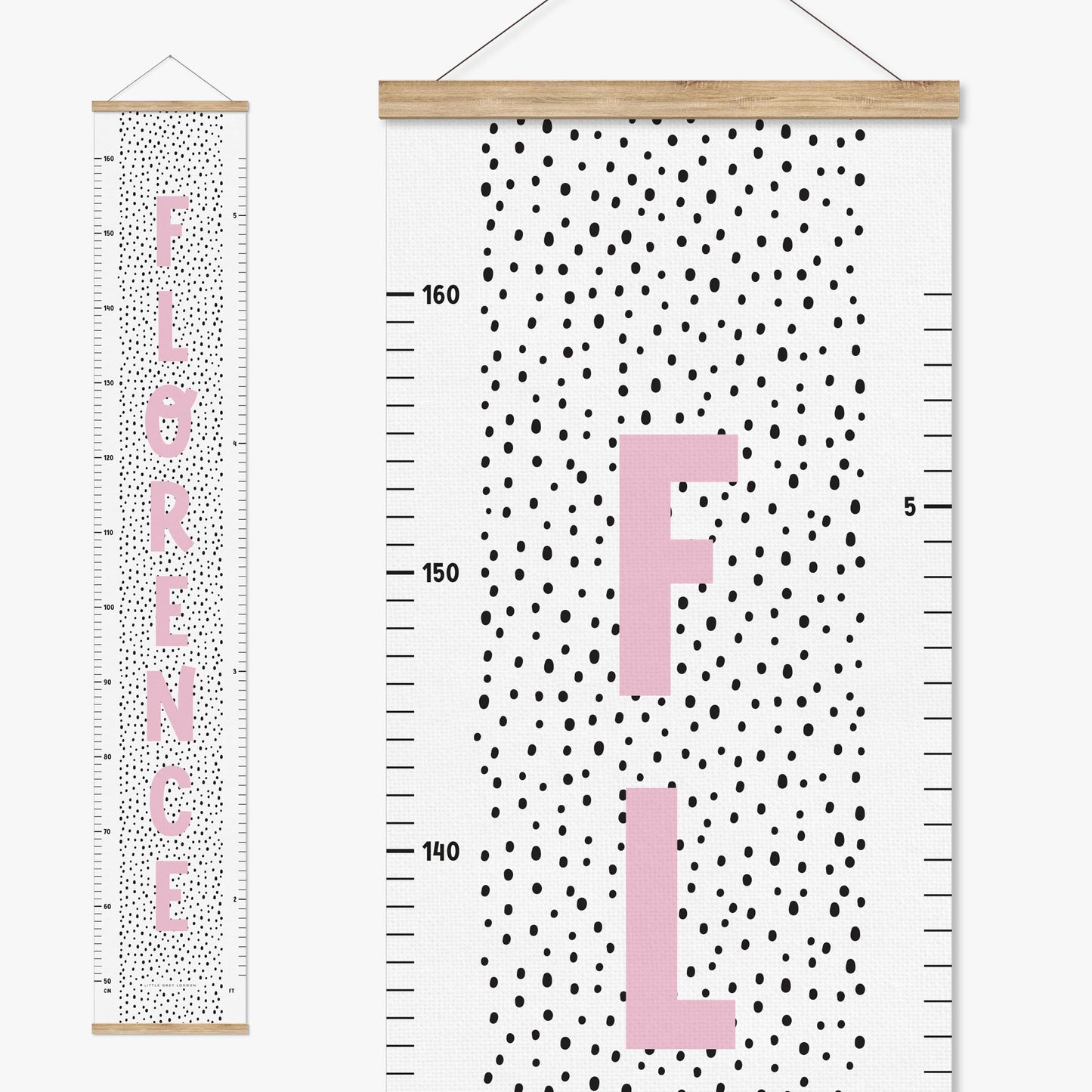 SPOTTY DOTS PERSONALISED HEIGHT CHART