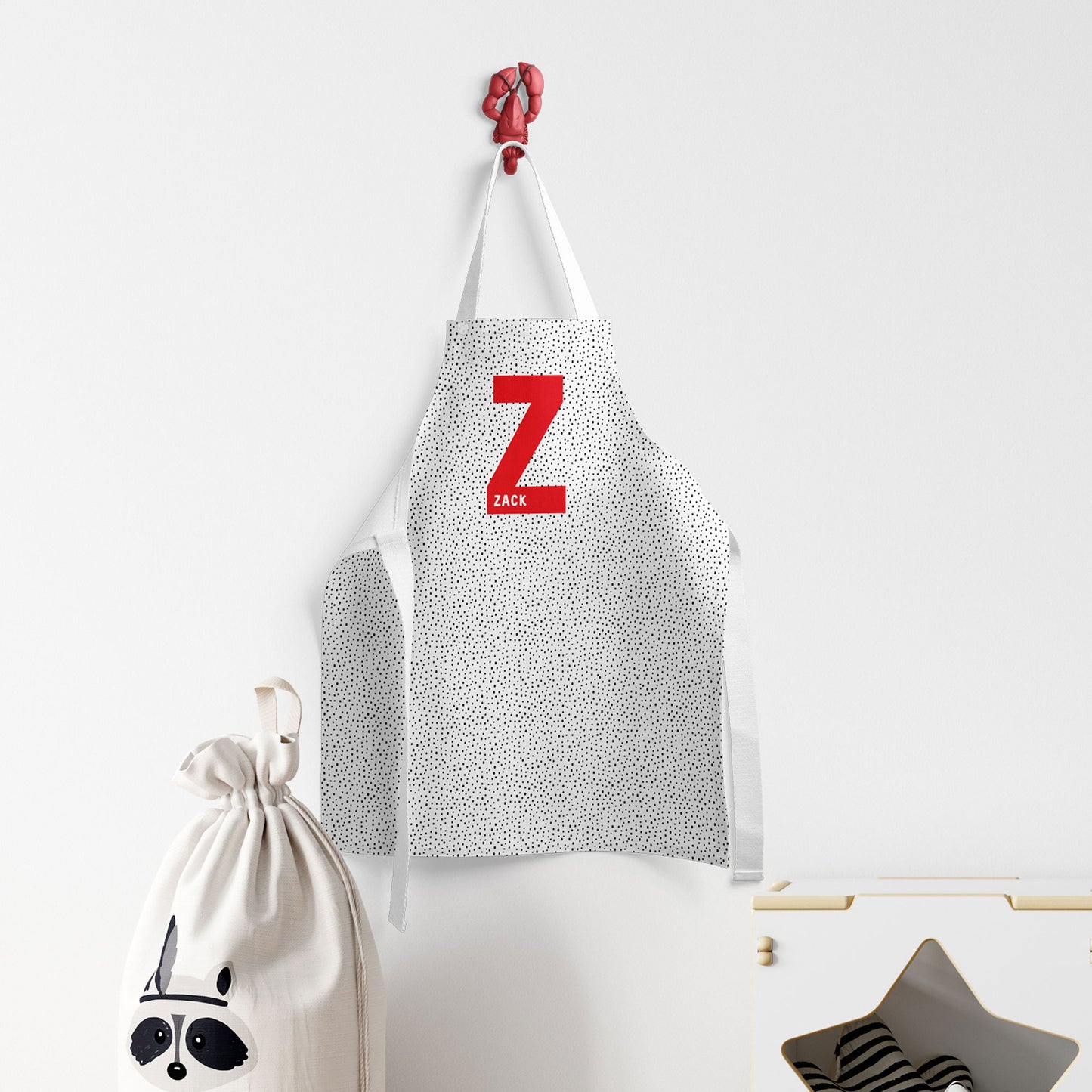 SPOTTY DOTS PERSONALISED KIDS' APRON