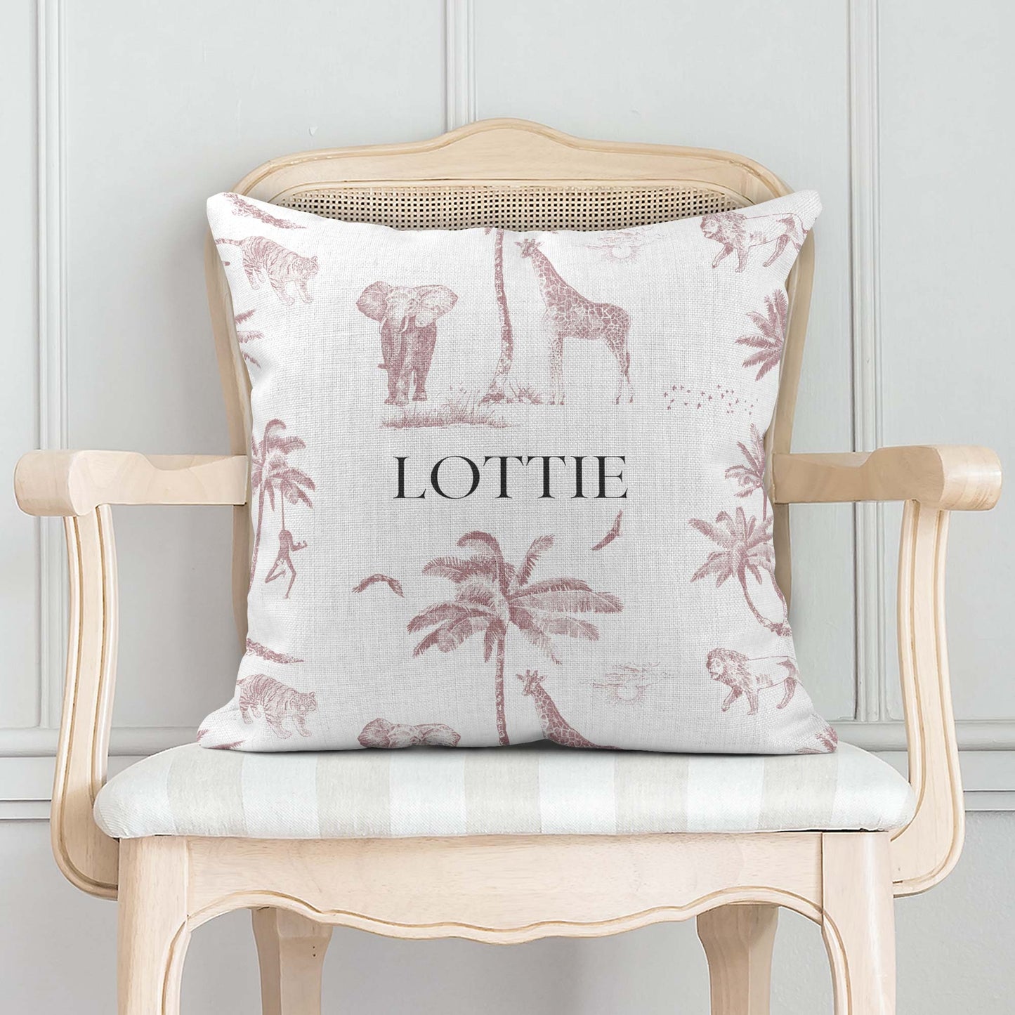 SAFARI TOILE DE JOUY PERSONALISED SCATTER CUSHION