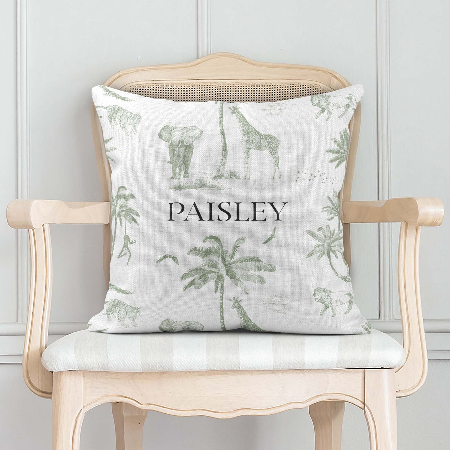 SAFARI TOILE DE JOUY PERSONALISED SCATTER CUSHION