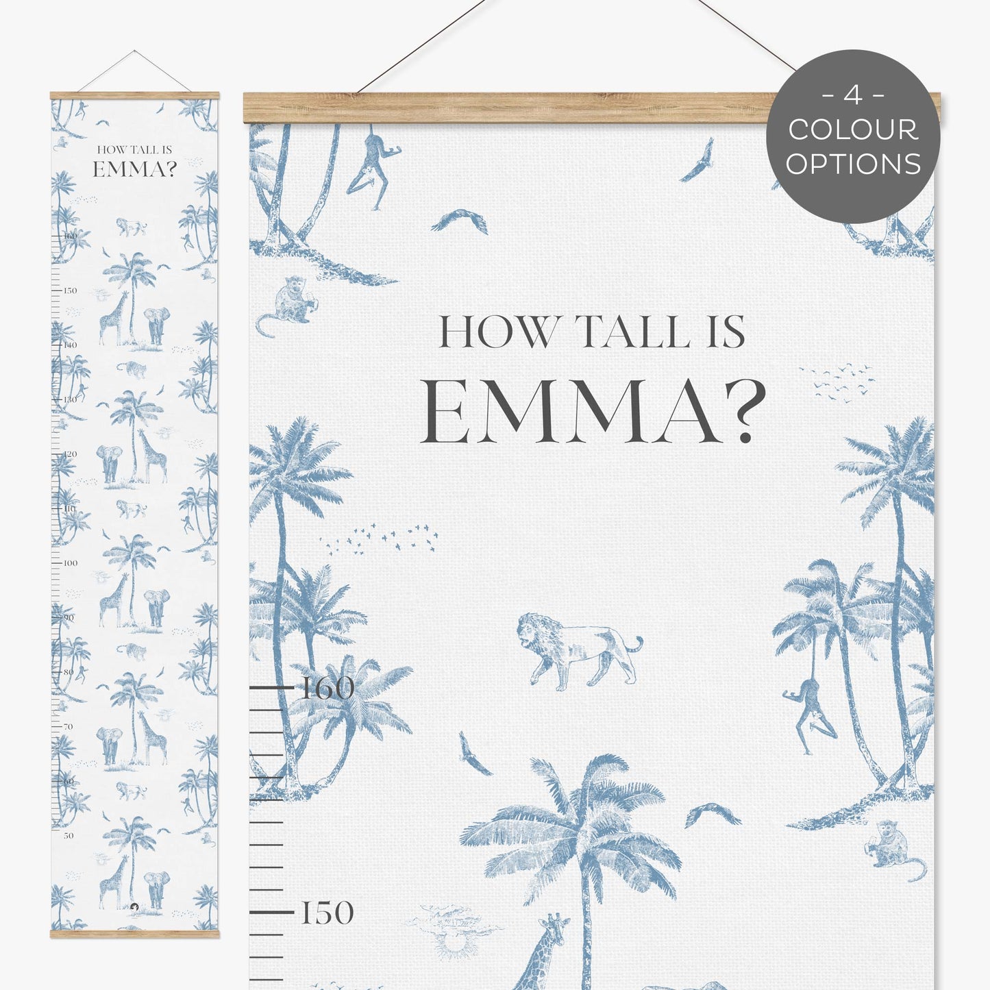 SAFARI TOILE DE JOUY PERSONALISED HEIGHT CHART