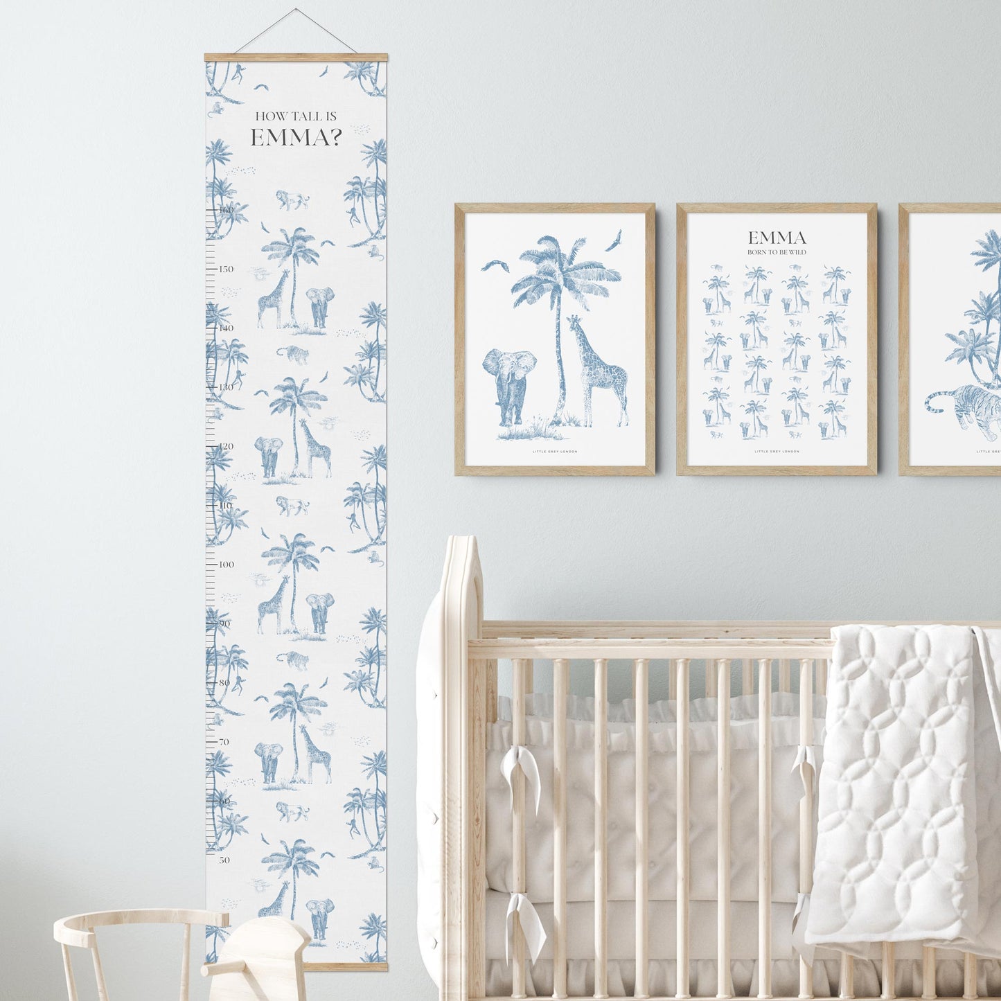 SAFARI TOILE DE JOUY PERSONALISED HEIGHT CHART