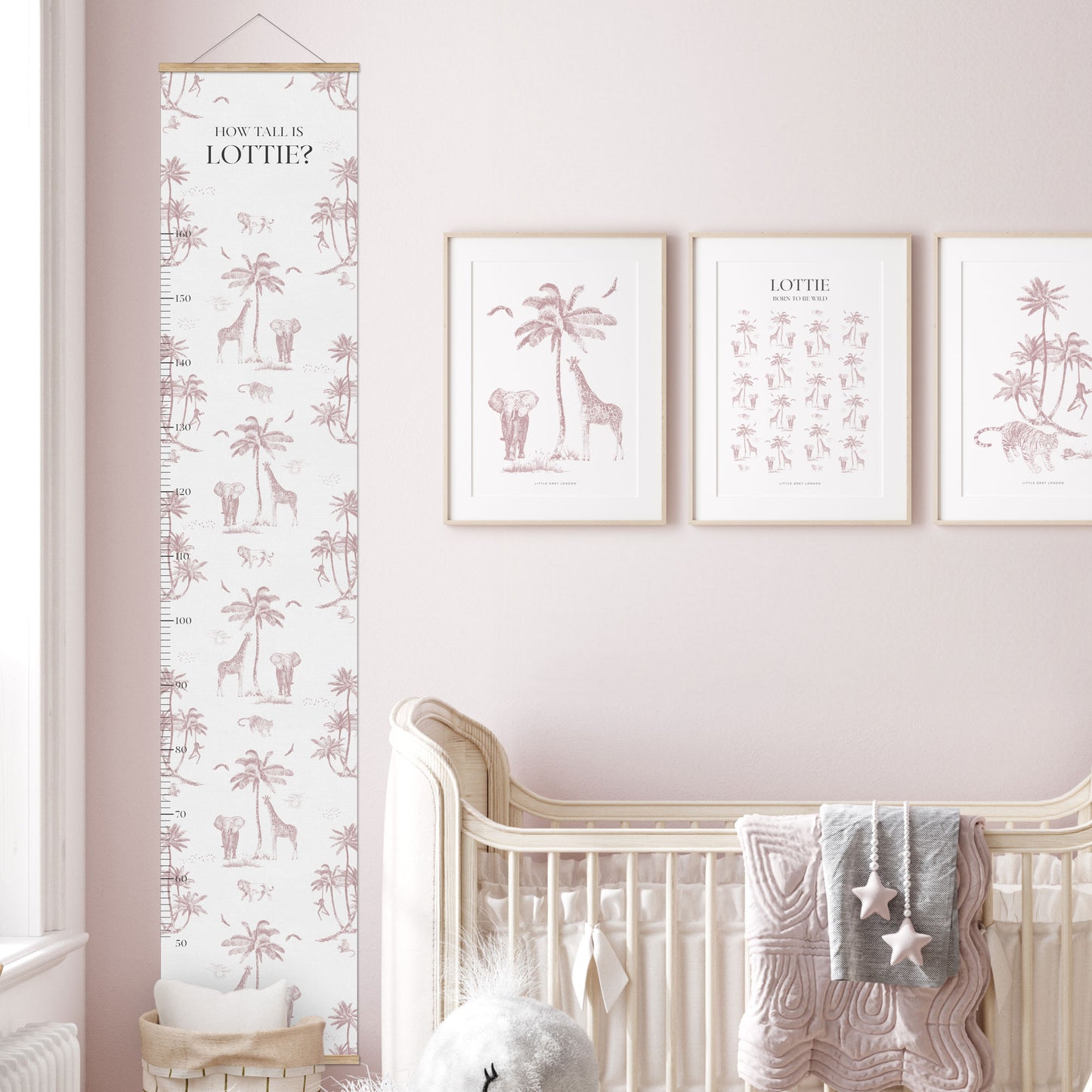 SAFARI TOILE DE JOUY PERSONALISED HEIGHT CHART
