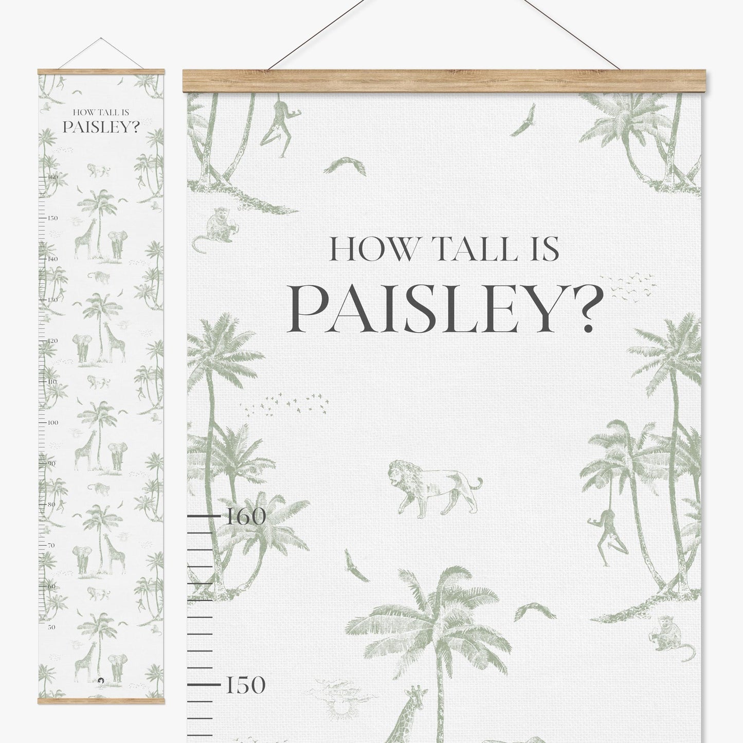 SAFARI TOILE DE JOUY PERSONALISED HEIGHT CHART